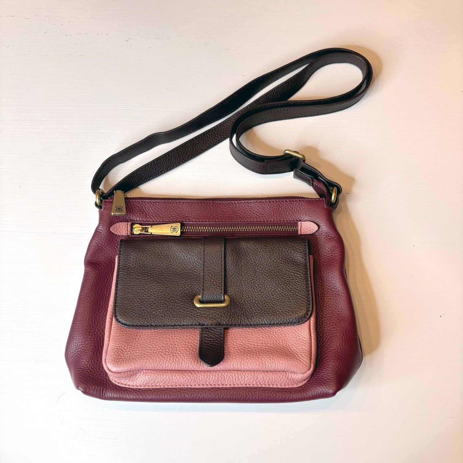 J.W. Hulme Crossbody Shoulder Brown Colorblock