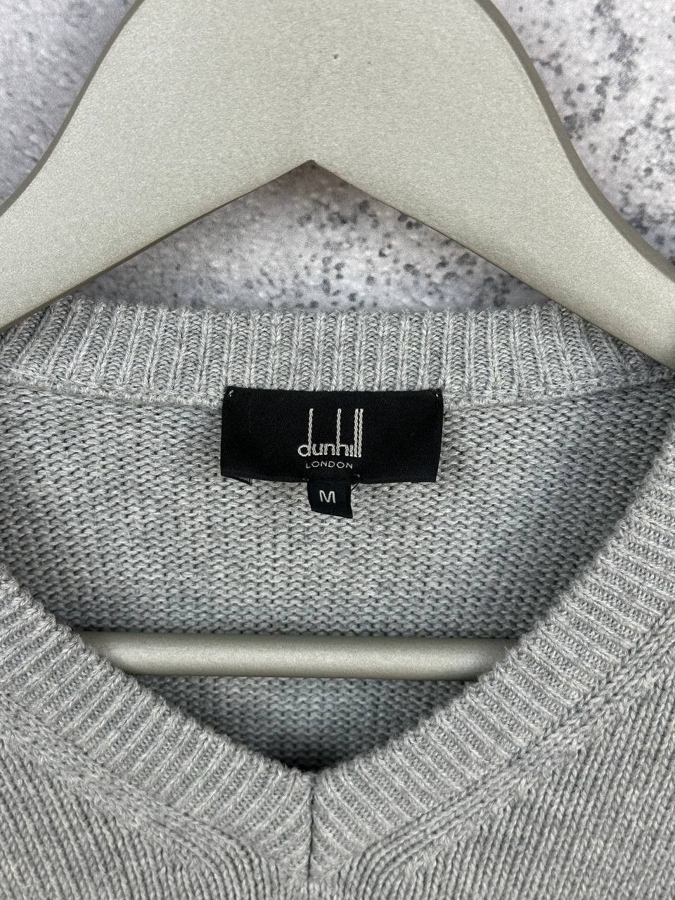 Alfred Dunhill Dunhill London Knit Sweater Cotton Cable Sleeve V-Neck Size US M / EU 48-50 / 2 - 13 Thumbnail