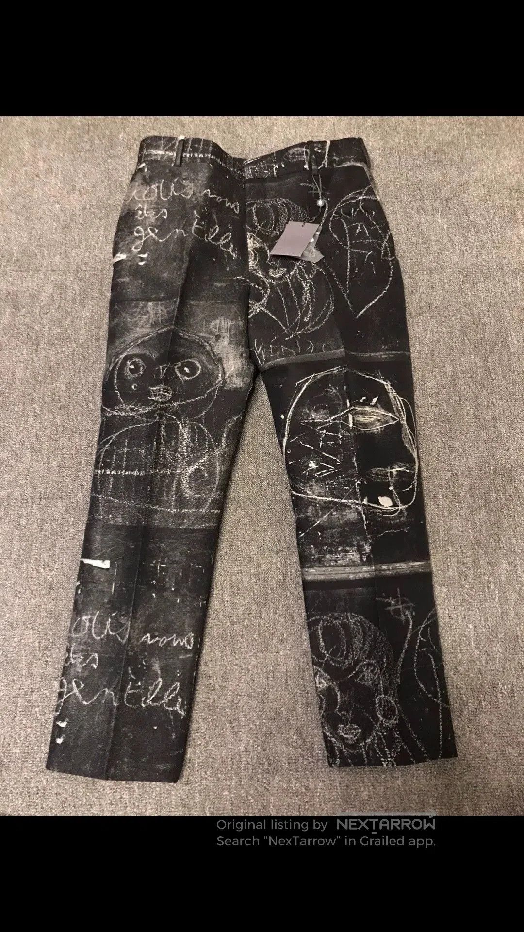 Alexander McQueen Black Graphic Print Casual Pants Size 34. Size US 34 / EU 50 - 1 Thumbnail