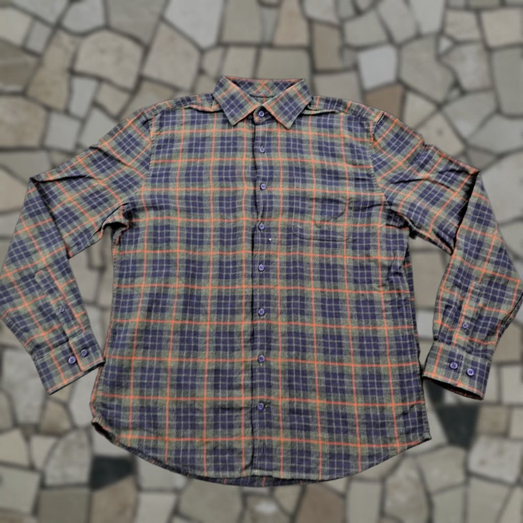 johnnie-O Johnnie O Shirt Mens Medium Blue Green Plaid Flannel Button-Up Casual Hangin Out, Pocket, Cotton, Long Sleeve, Button, Everyday Wear Size US M / EU 48-50 / 2 - 1 Thumbnail