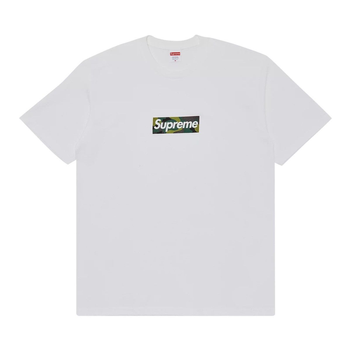 Image of Supreme Camo Box Logo Tee in White, Men's (Size Small)