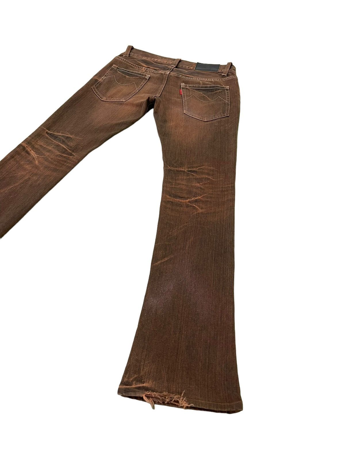 Japanese Brand Flare Jeans Tornado Mart Faded Distress Slim Mud Wash 8🟦7 Size US 30 / EU 46 - 13 Thumbnail