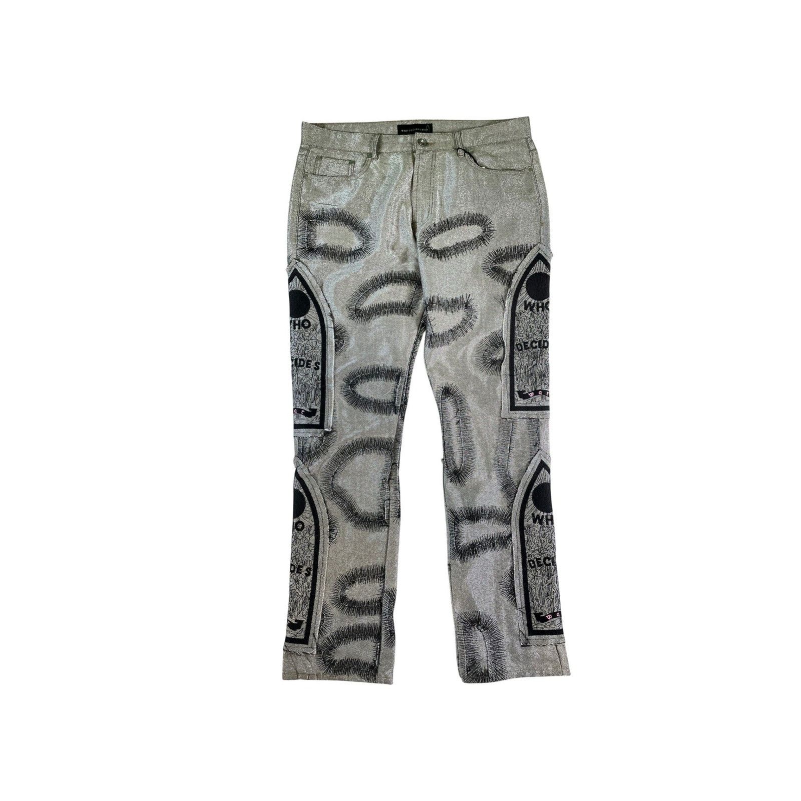 Who Decides War Who Decides War "Chrome Fusion" Denim Gray Jeans Size US 38 / EU 54 - 1 Thumbnail