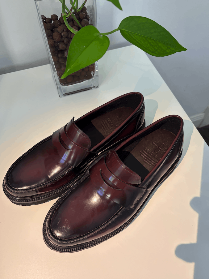 Cole Haan Men's American Classics Penny Loafers (Deep Burgundy/Black) Size US 9 / EU 42 - 3 Thumbnail