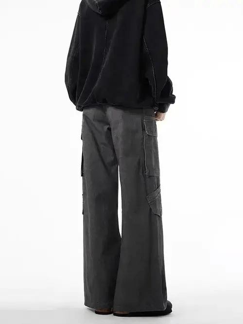 Japanese Brand × Vintage Retro grey cargo baggy casual trousers Size US 30 / EU 46 - 2 Thumbnail