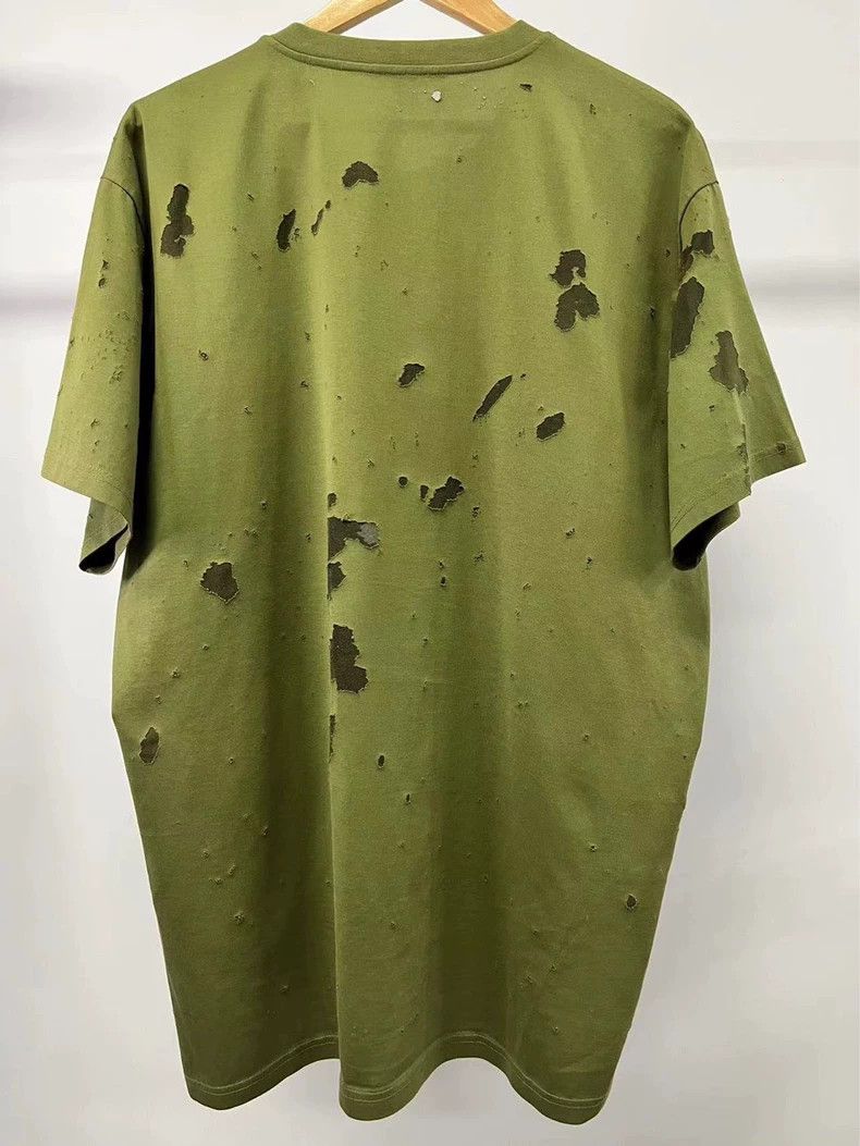 Givenchy Givenchy Green Burnt-Out Hole Letter Short Sleeve Size US XXL / EU 58 / 5 - 2 Thumbnail