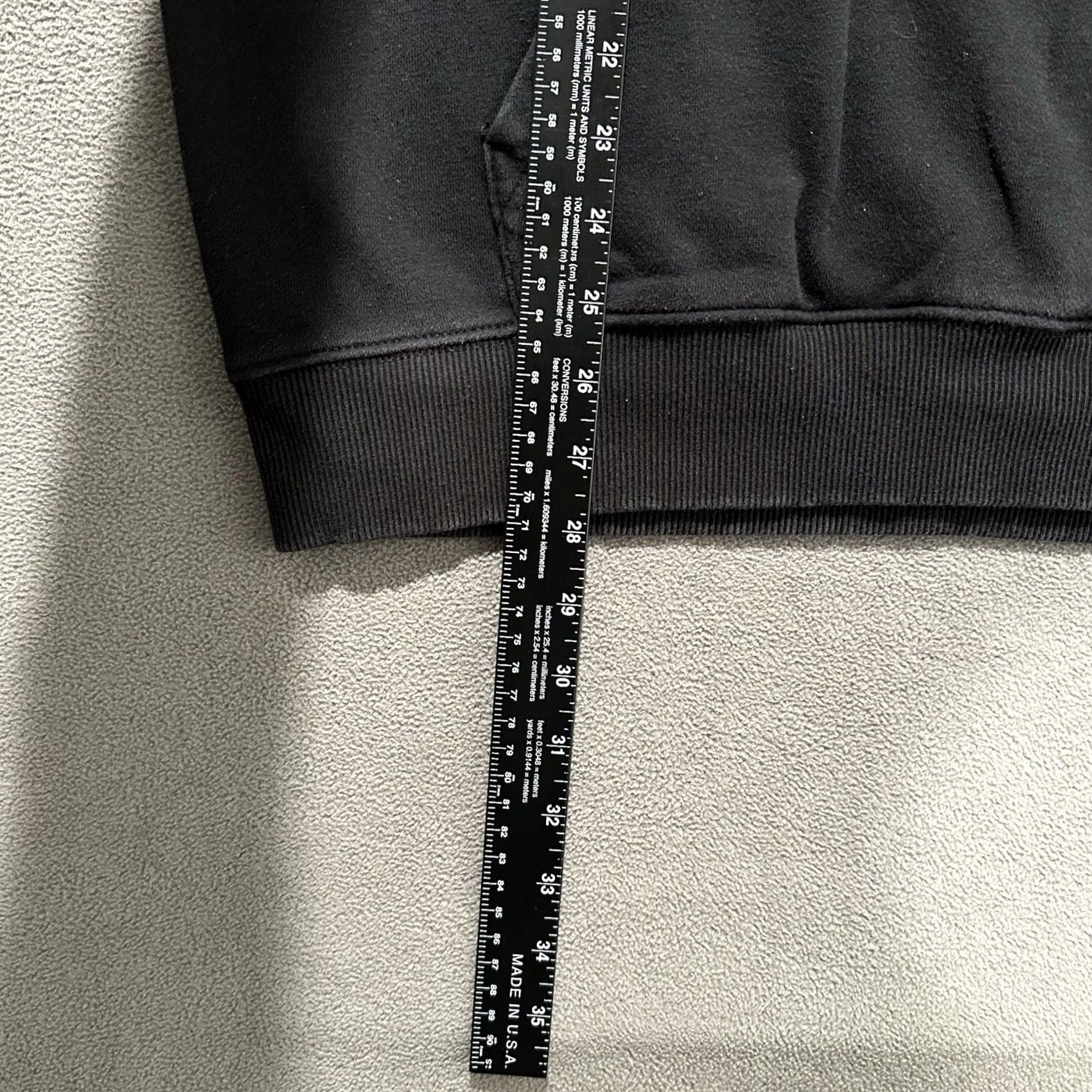 Vintage ptula Sweatshirt Womens Medium Black Crew Neck French Terry Pullover Kangaroo Pocket EUC Size M / US 6-8 / IT 42-44 - 6 Thumbnail