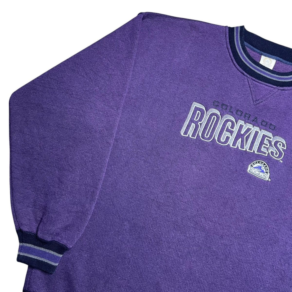 MLB 90s MLB Colorado Rockies BAC Premier Embroidered Sweatshirt Size US L / EU 52-54 / 3 - 14 Thumbnail