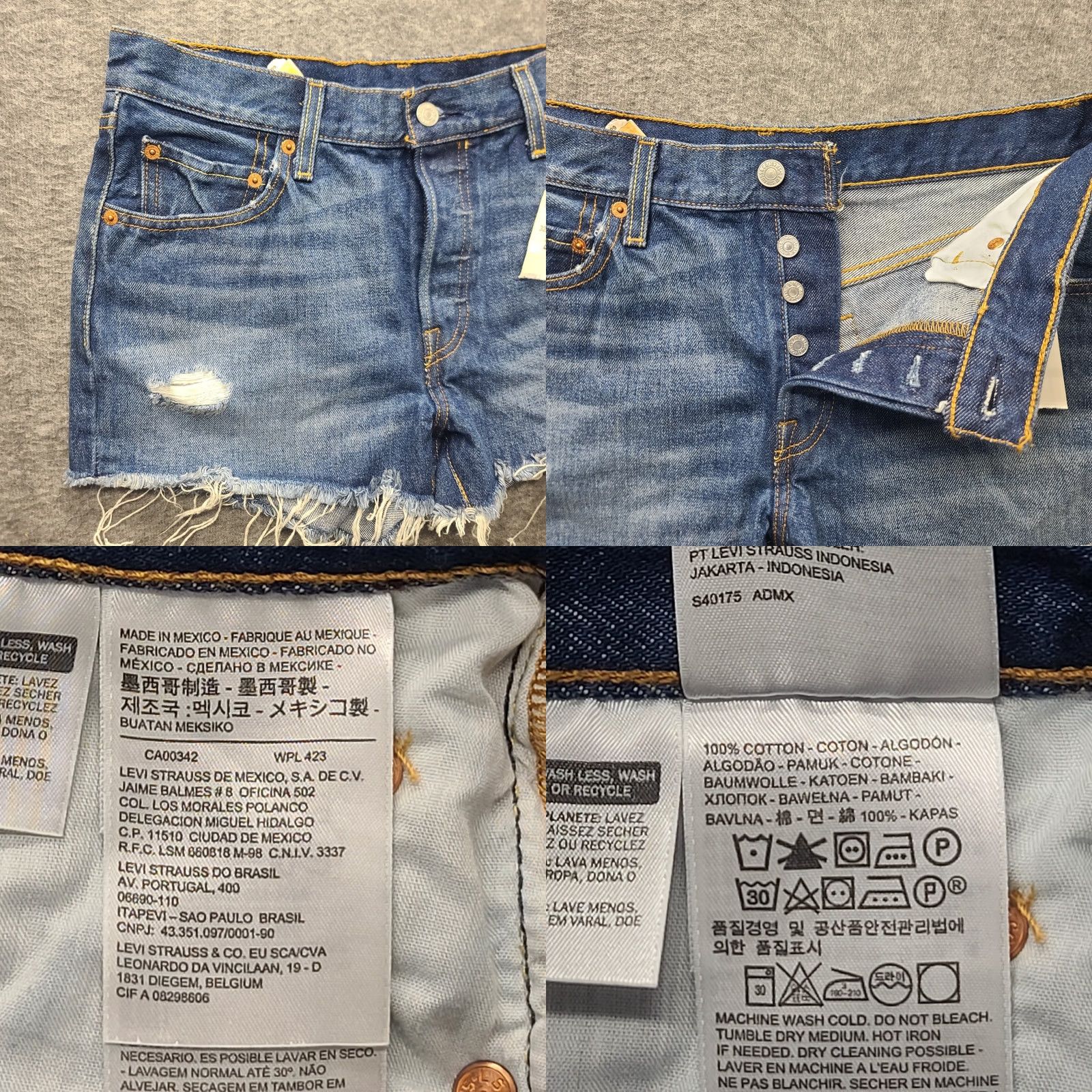 Levi's VINTAGE Levi's 501 XX Cut Off Shorts Womens 29 Regular High Rise Daisy Dukes Booty Denim Blue 90s Womens Size 29" - 8 Thumbnail