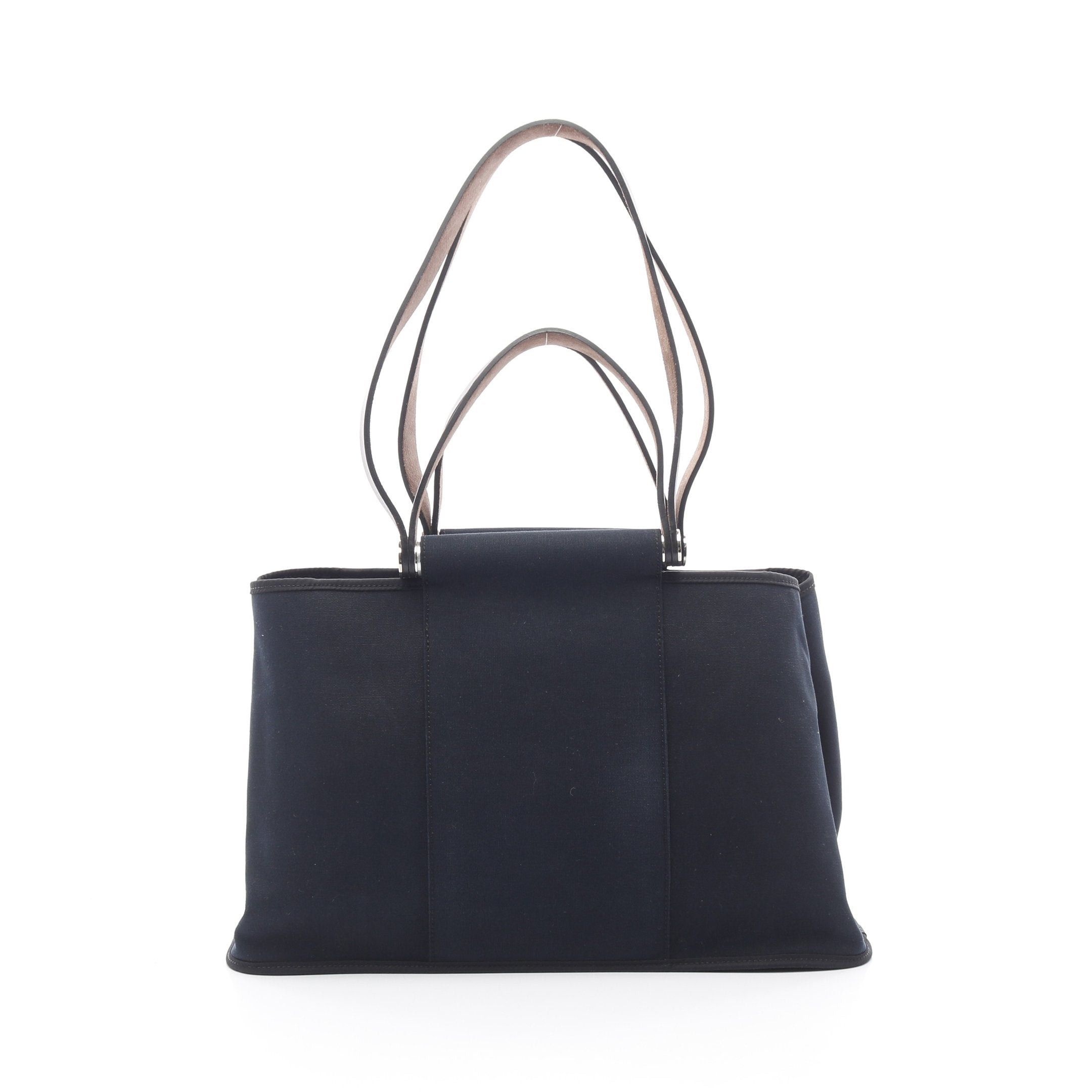 Hermes Hermes Kabak Elan Pm Shoulder Bag Tote Toile Officier Leather Black Brown Silver Hardware □N Engraved Size ONE SIZE - 1 Thumbnail