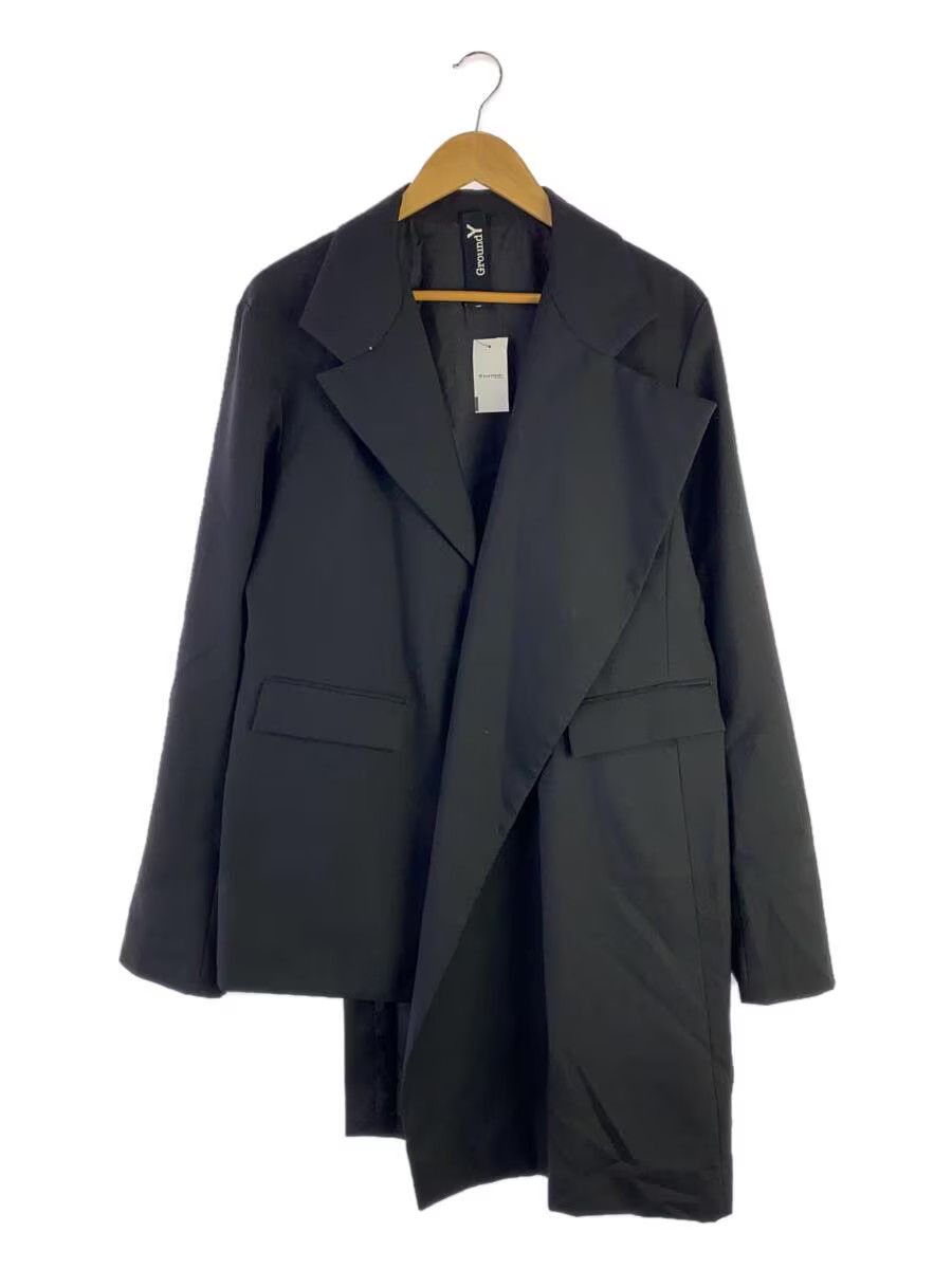 Yohji Yamamoto Ground Y 23AW GABARDINE ASYMMETRIC JACKET GA-J01 