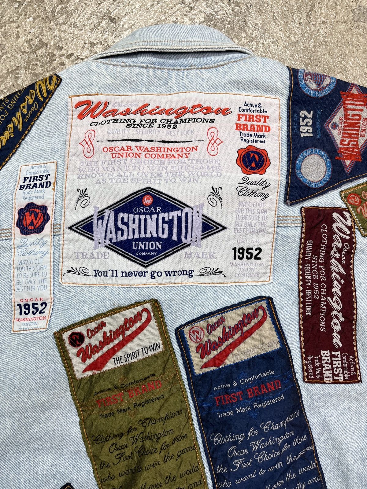 Vintage 2-SIDED WASHINGTON FLASHLIGHTS REVERSIBLE JACKET - № 2260 Size US XL / EU 56 / 4 - 12 Thumbnail