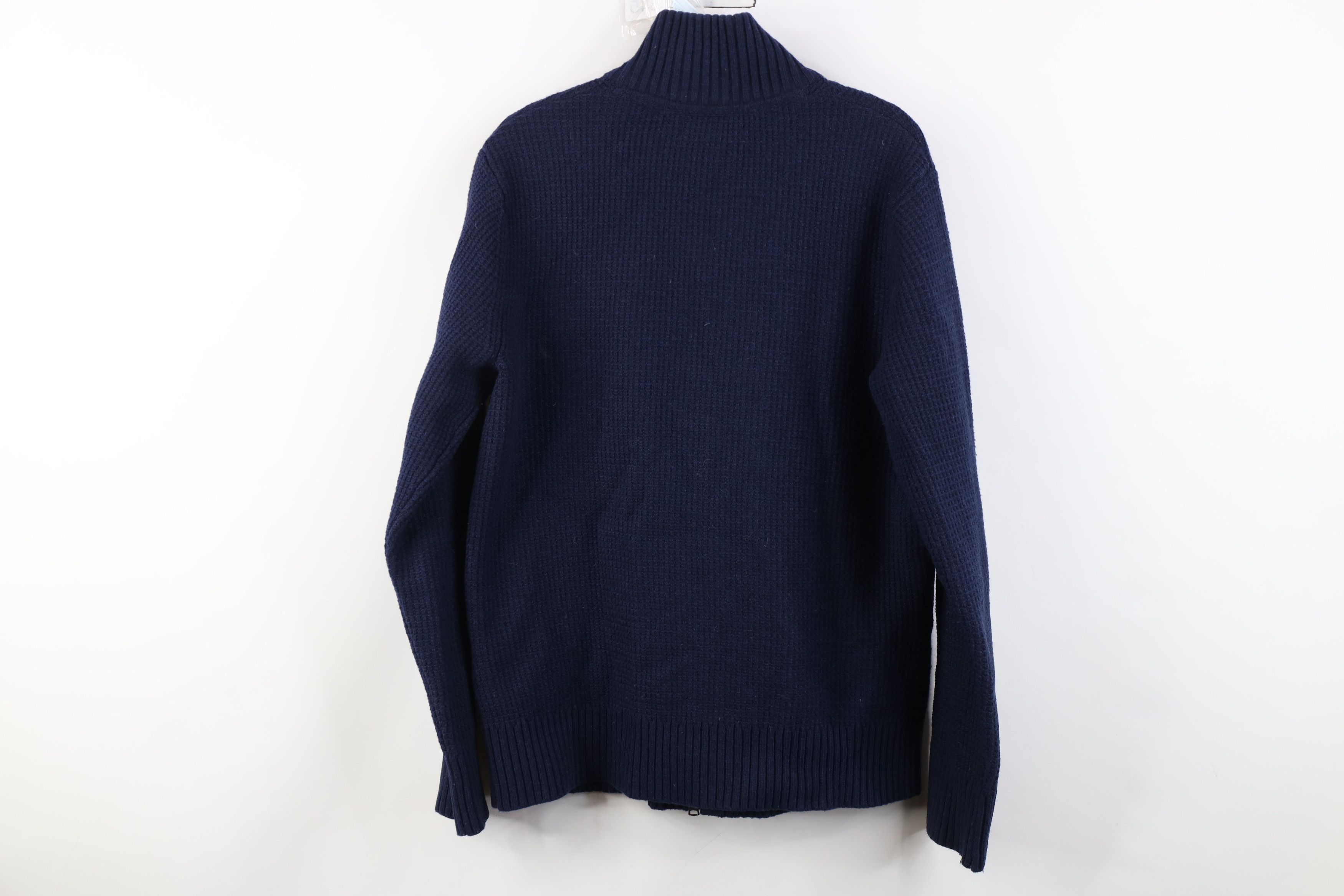 Banana Republic Banana Republic Italian Merino Wool Thermal Knit Jacket Blue Size US M / EU 48-50 / 2 - 12 Thumbnail