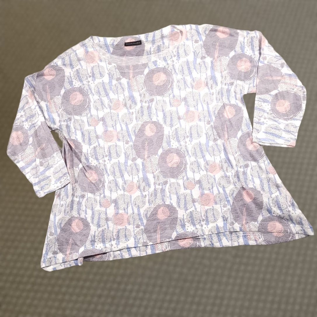 Vintage VINTAGE Nally & Millie Shirt Women's PXL Geometric Art Abstract 3/4 Sleeve Knit USA Made Mens? Womens? Size XL / US 12-14 / IT 48-50 - 1 Thumbnail
