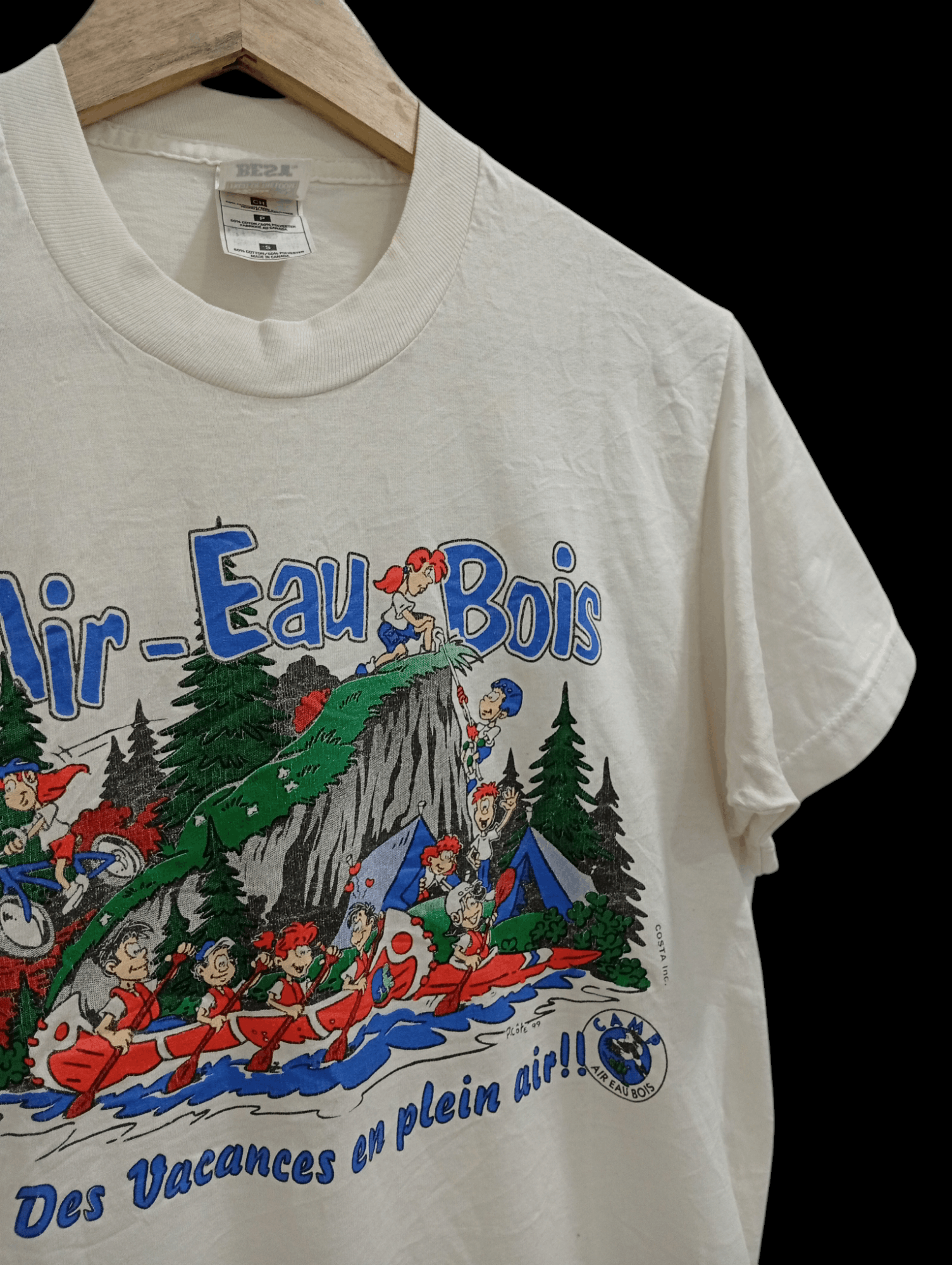 Fruit Of The Loom × Vintage 🔥🔥Vintage 90s Camp Air - Eau Bois T-Shirt Size US S / EU 44-46 / 1 - 13 Thumbnail