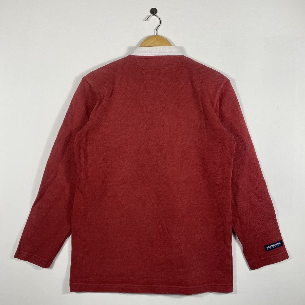 Vintage BARBARIAN RUGBY WEAR Red Longsleeve Shirt