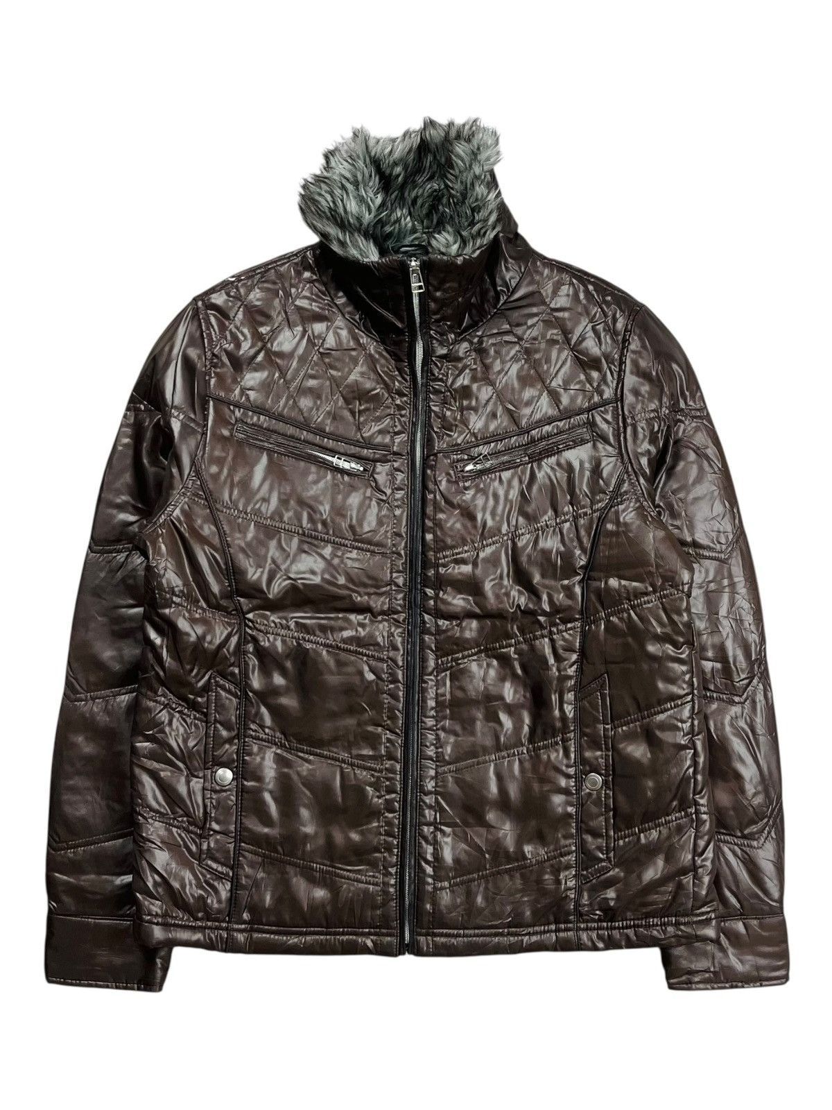 2000s Spinach - Trim Fur Vkei Style Jacket