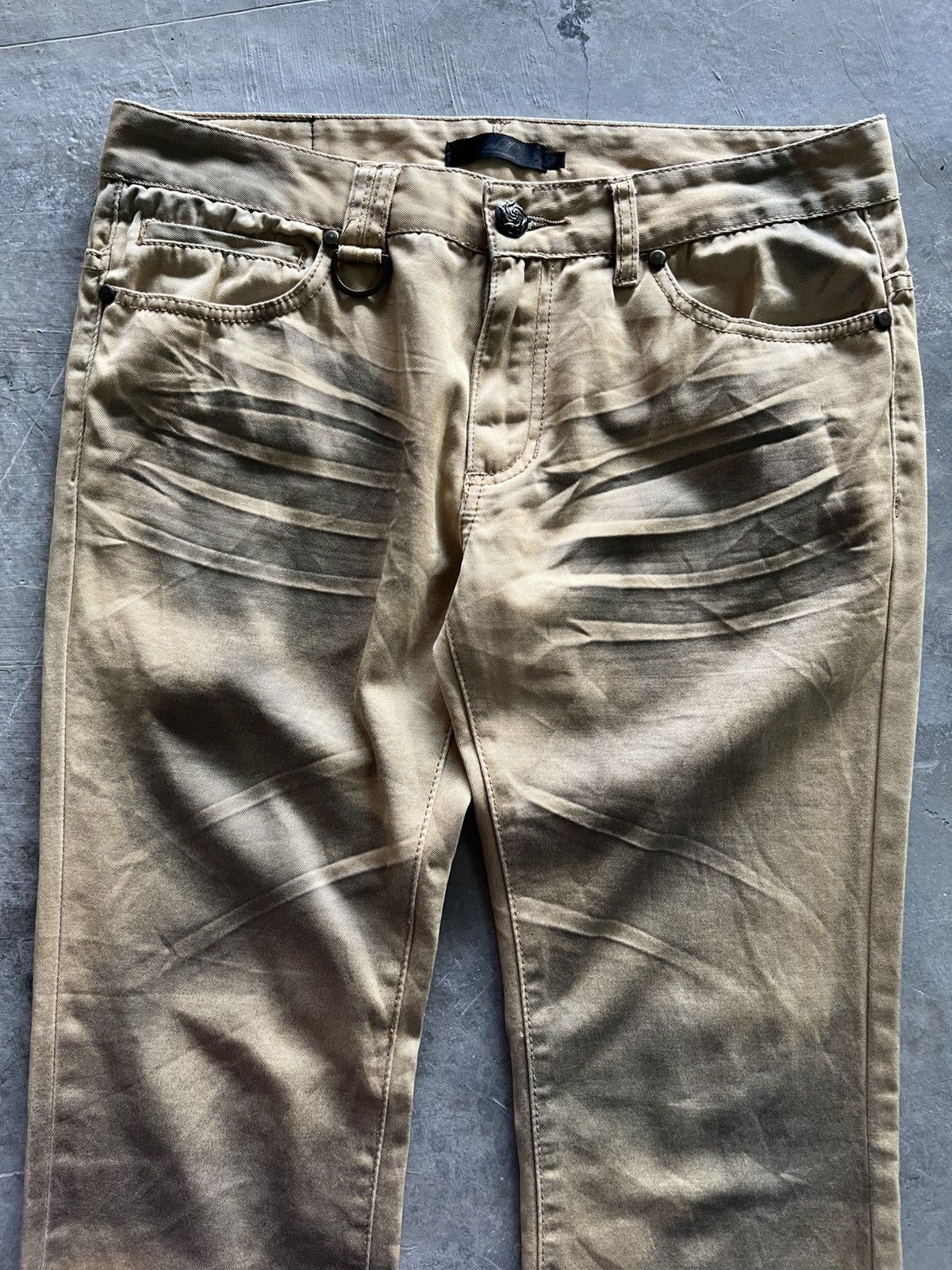 If Six Was Nine Flared roshell waxed denim dirty style japanese jeans Size US 34 / EU 50 - 2 Thumbnail