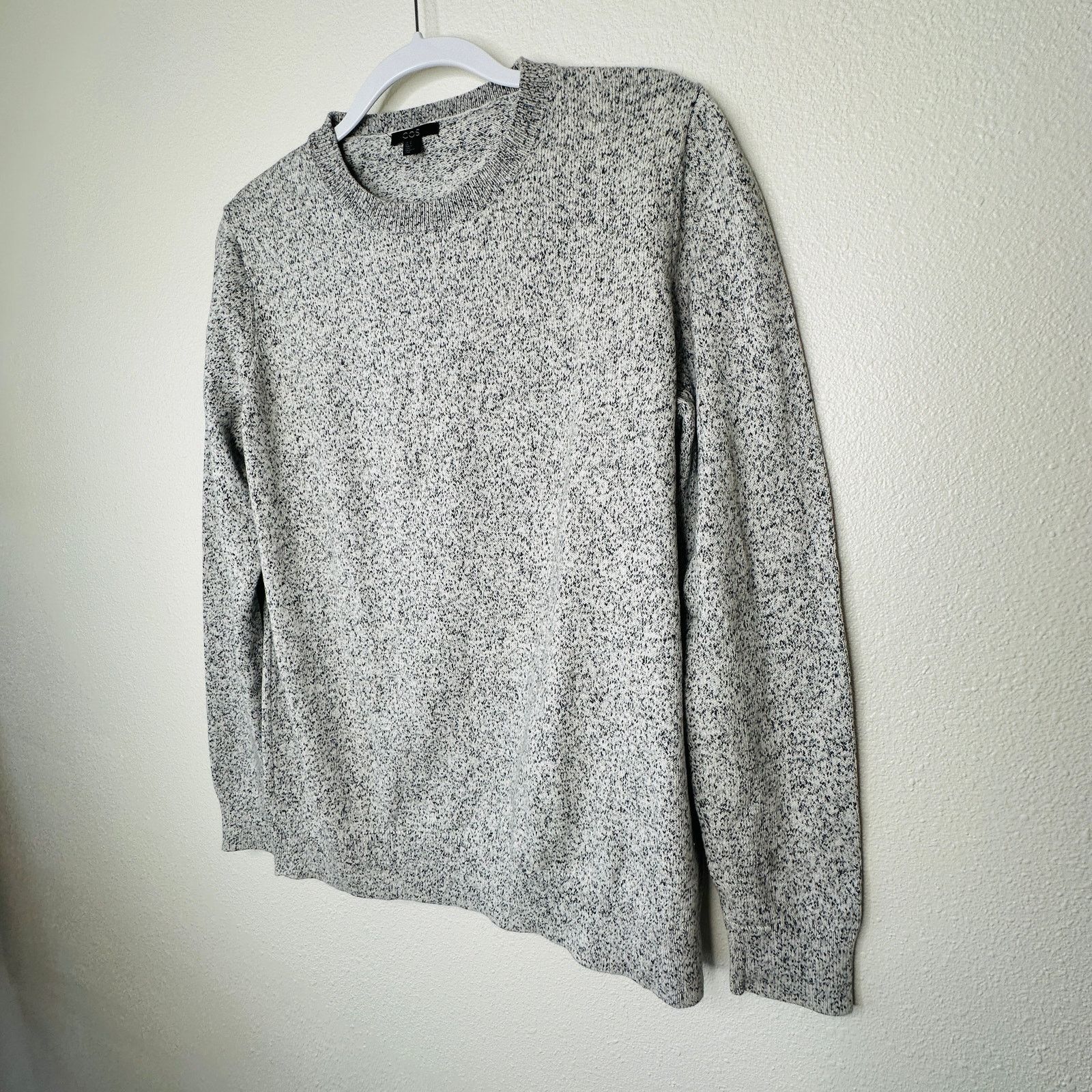 Cos COS Black & White Marled Long Sleeve Sweater 100% Cotton S Size US S / EU 44-46 / 1 - 3 Thumbnail