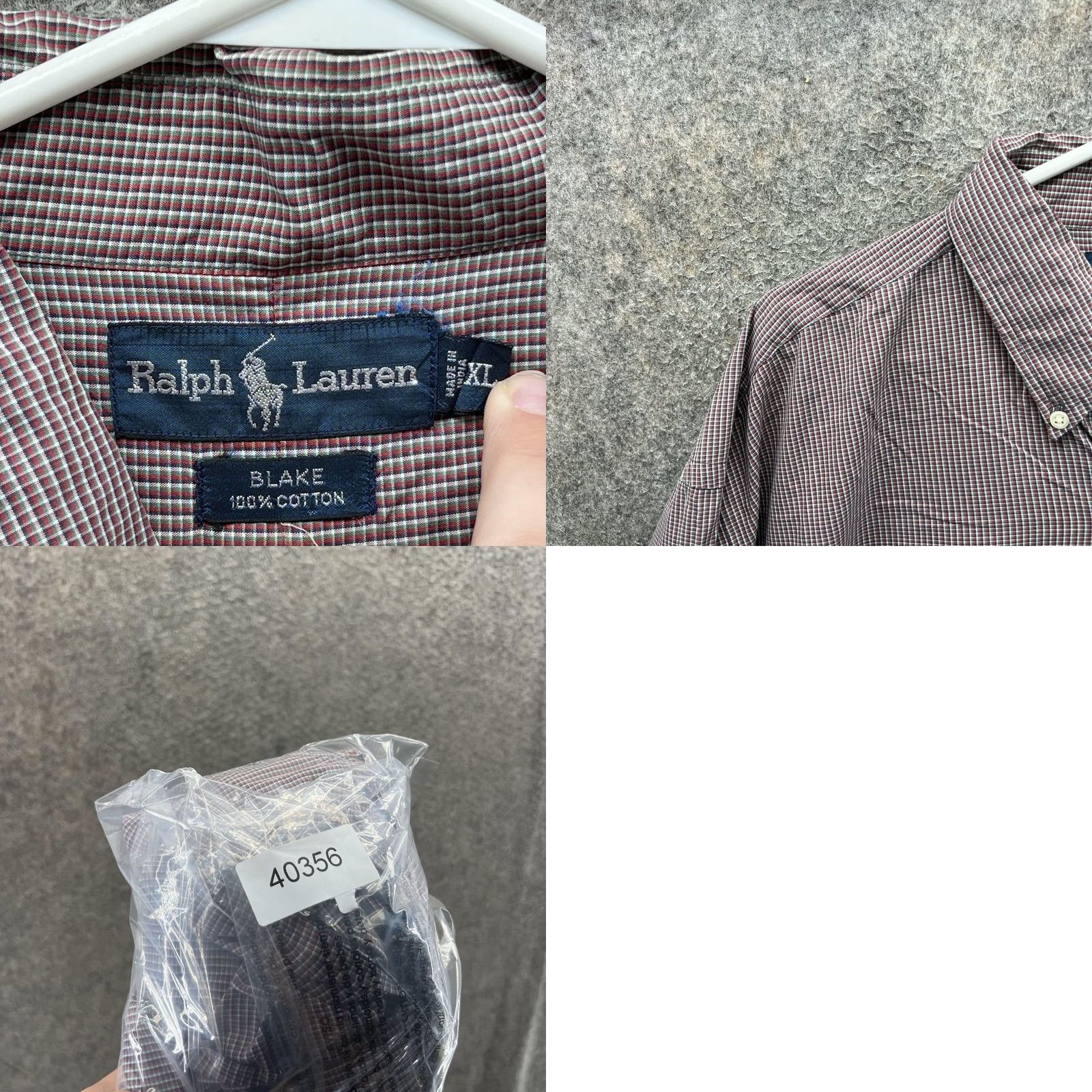 Ralph Lauren VINTAGE Ralph Lauren Shirt Mens XL Red Check Button Front Woven Gingham Oxford Size US XL / EU 56 / 4 - 8 Thumbnail