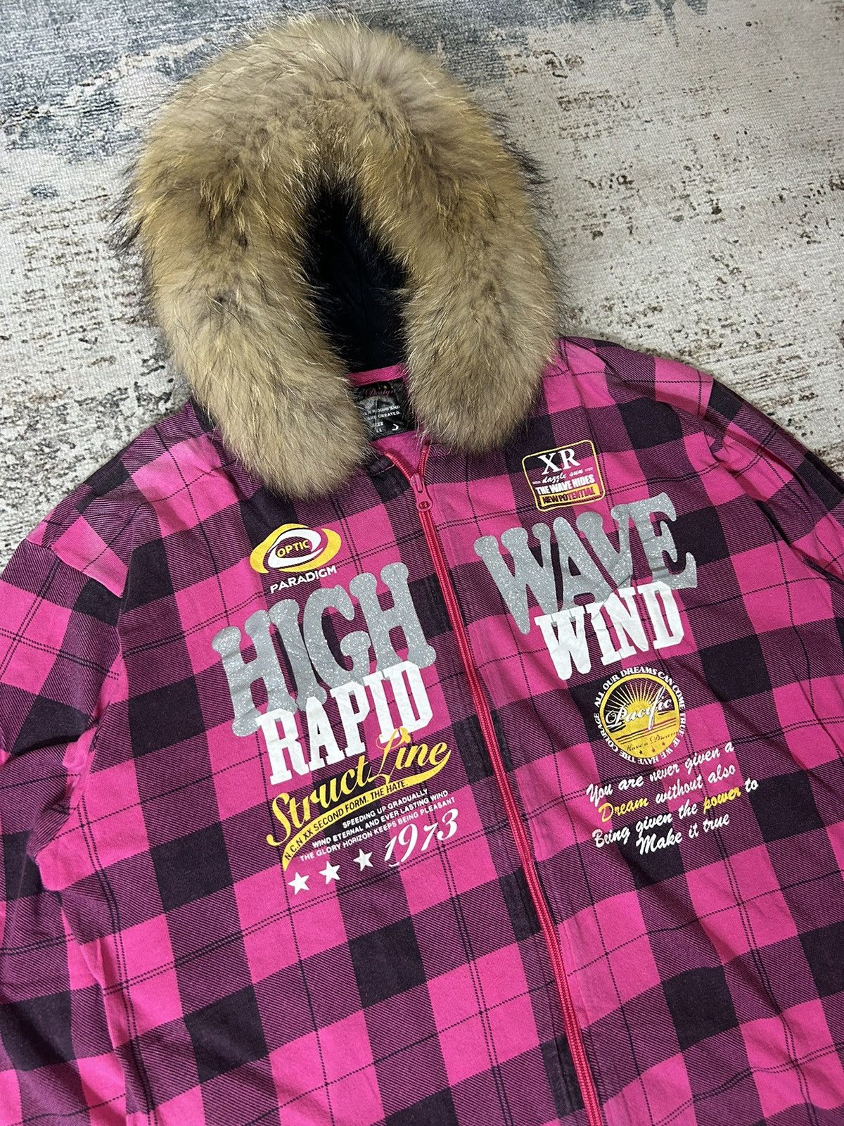 Beauty Beast Fur Hoodie Zip Tartan Poem Lgb ifsixwasnine Style Size US L / EU 52-54 / 3 - 3 Thumbnail