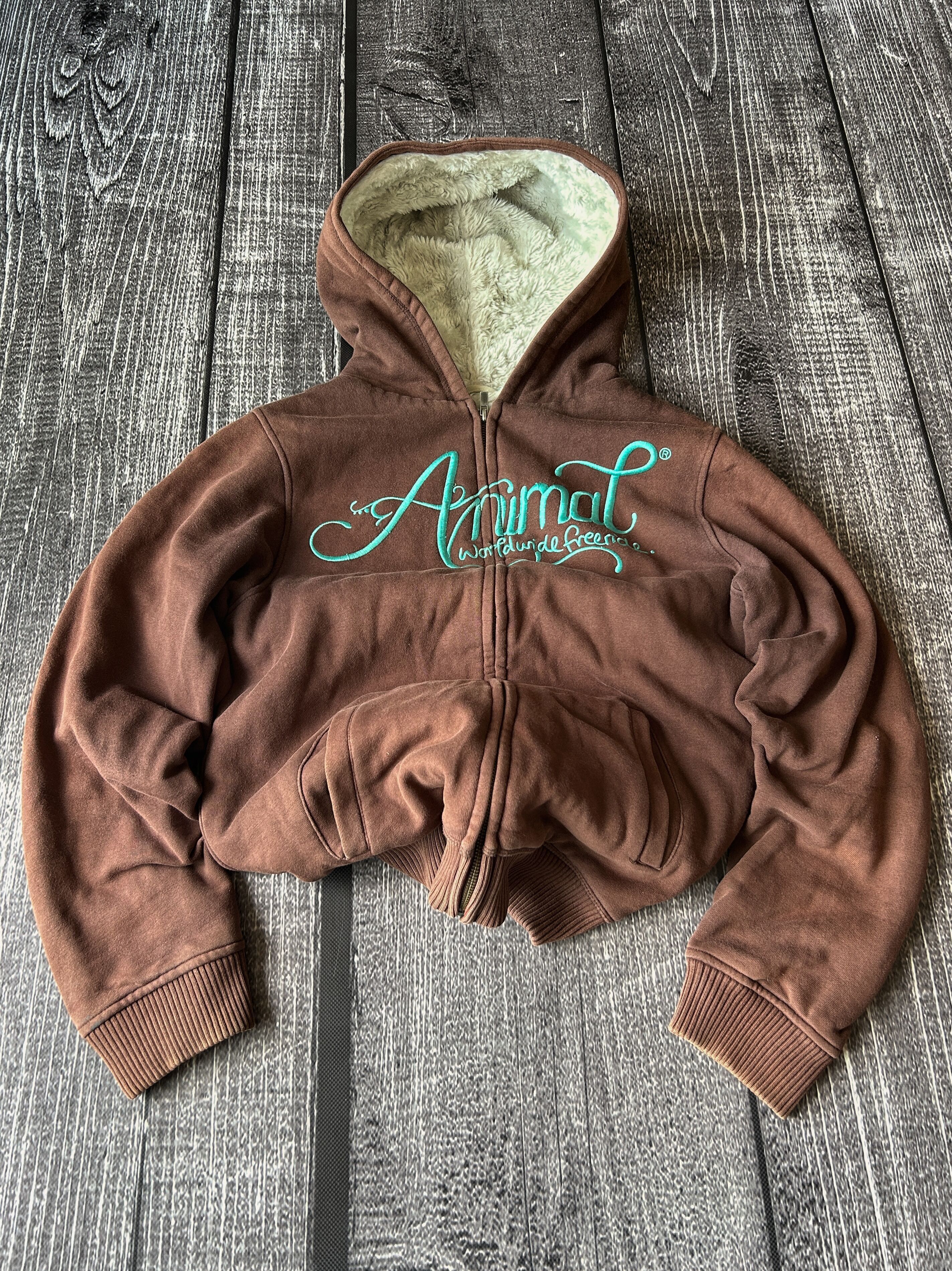 00s y2k fur zip hoodie gimmick lgb 短丈 Abercrombie & Fitch × Hysteric Glamour × If Six Was Nine Y2K