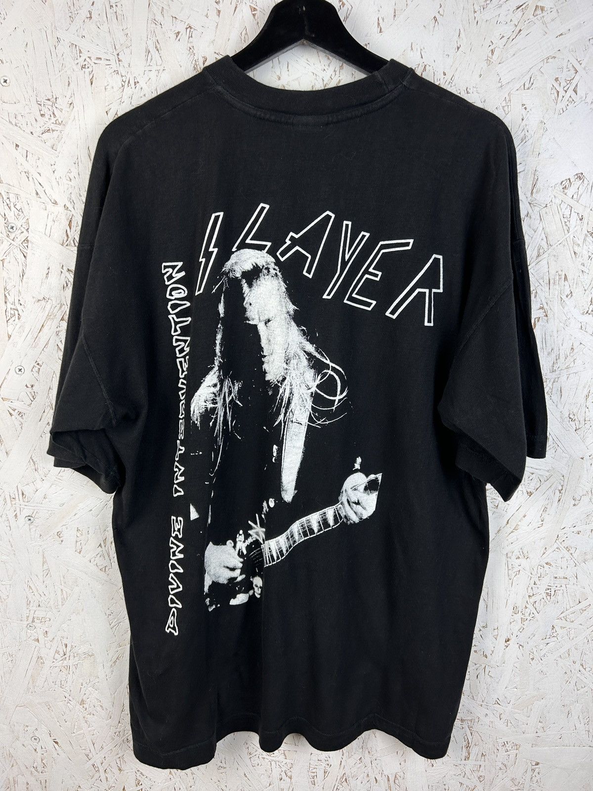 Band Tees 90s Vintage Slayer Divine Intervention Rare Short Sleeve Tee Size US XL / EU 56 / 4 - 6 Thumbnail