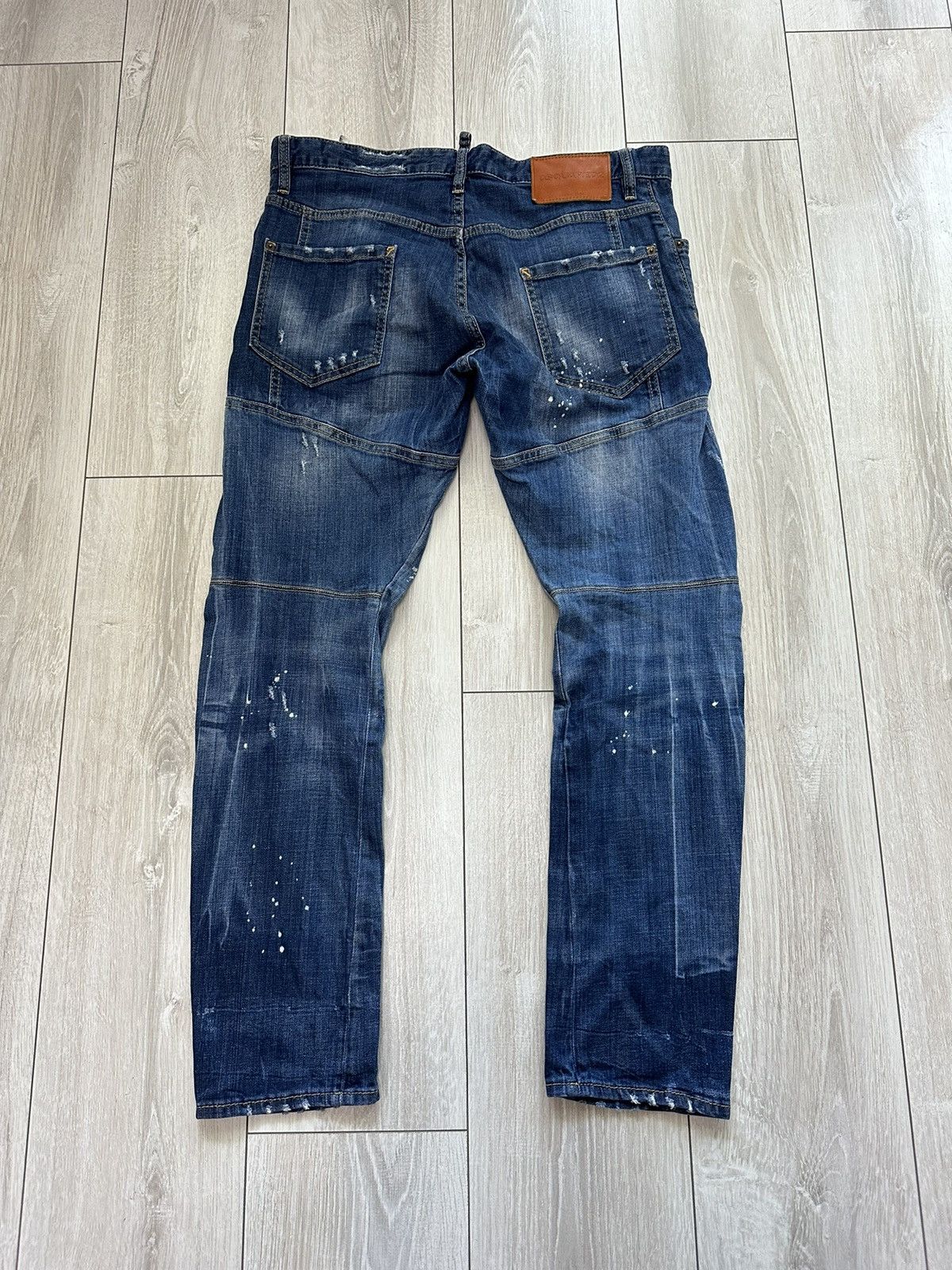 Dsquared2 Dsquared2 Tidy Biker Distressed Denim Jeans Pants (A033) Size US 34 / EU 50 - 15 Thumbnail