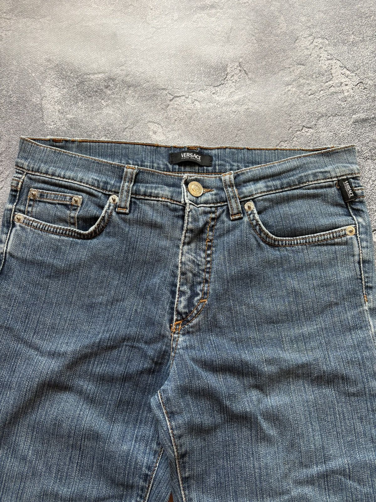Versace Jeans Couture Vintage 00s Versace Jeans Couture Y2K Bootcut Flared Jeans Size 28" / US 6 / IT 42 - 4 Thumbnail