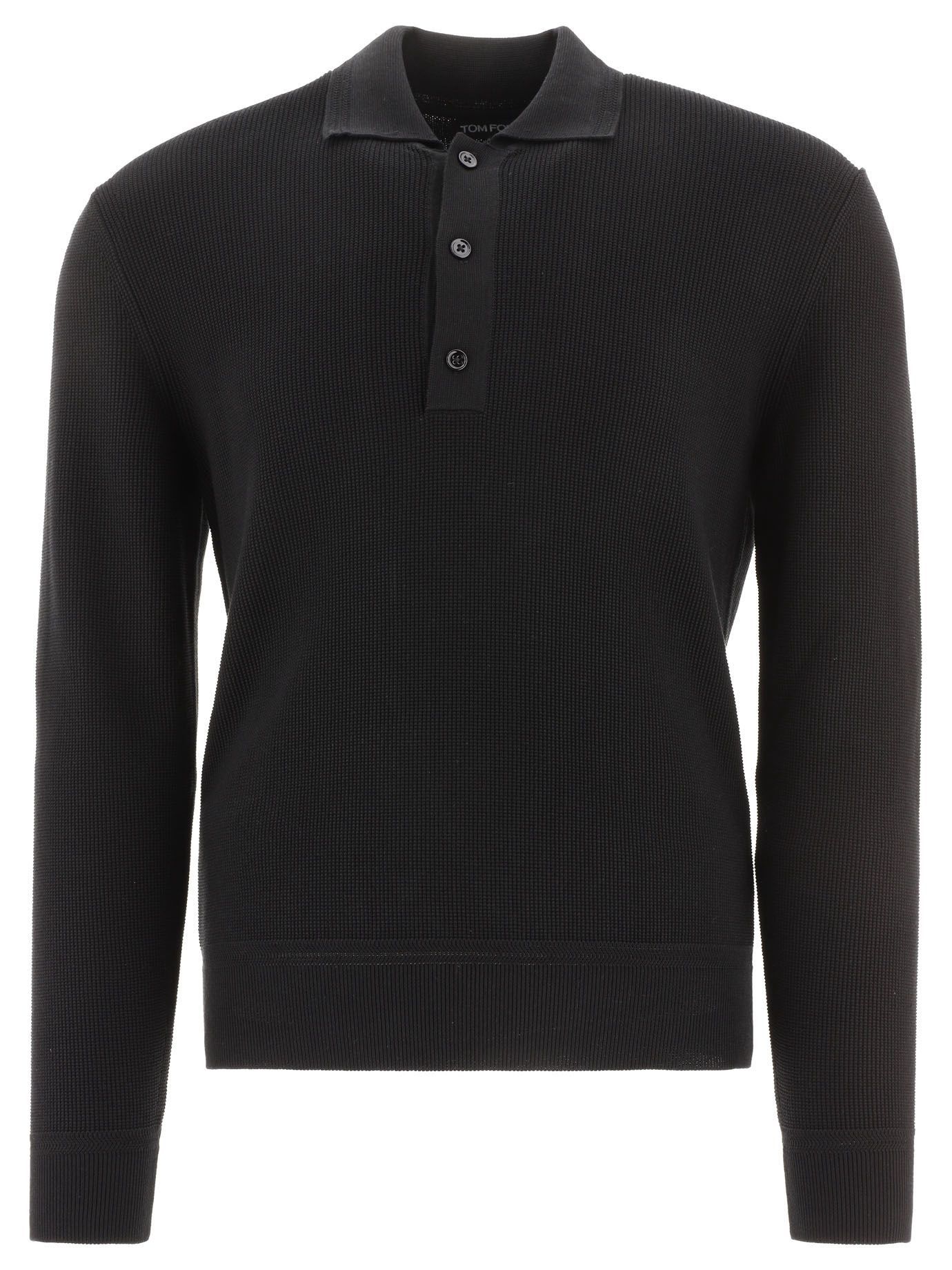 image of Tom Ford O1W1Db10124 Polo Sweater In Black, Men's (Size XL)