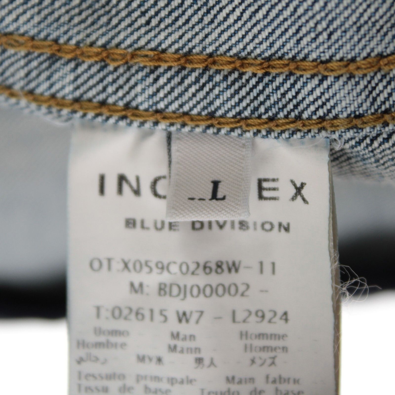 Incotex INCOTEX Jacket Size L US In Blue Cotton Blend Size US L / EU 52-54 / 3 - 8 Thumbnail