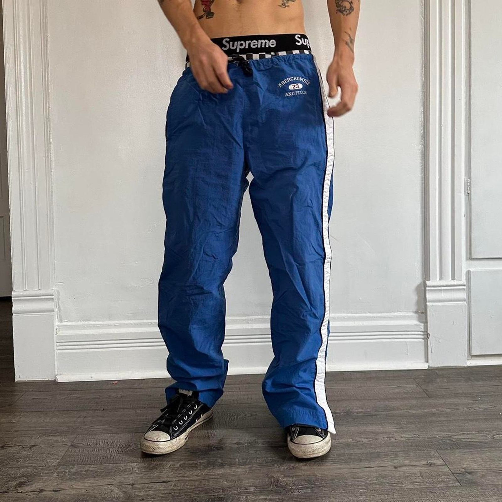 Abercrombie & Fitch × Vintage Vintage Y2K 00s Abercrombie & Fitch Striped Track Pants Size 28" / US 6 / IT 42 - 7 Thumbnail
