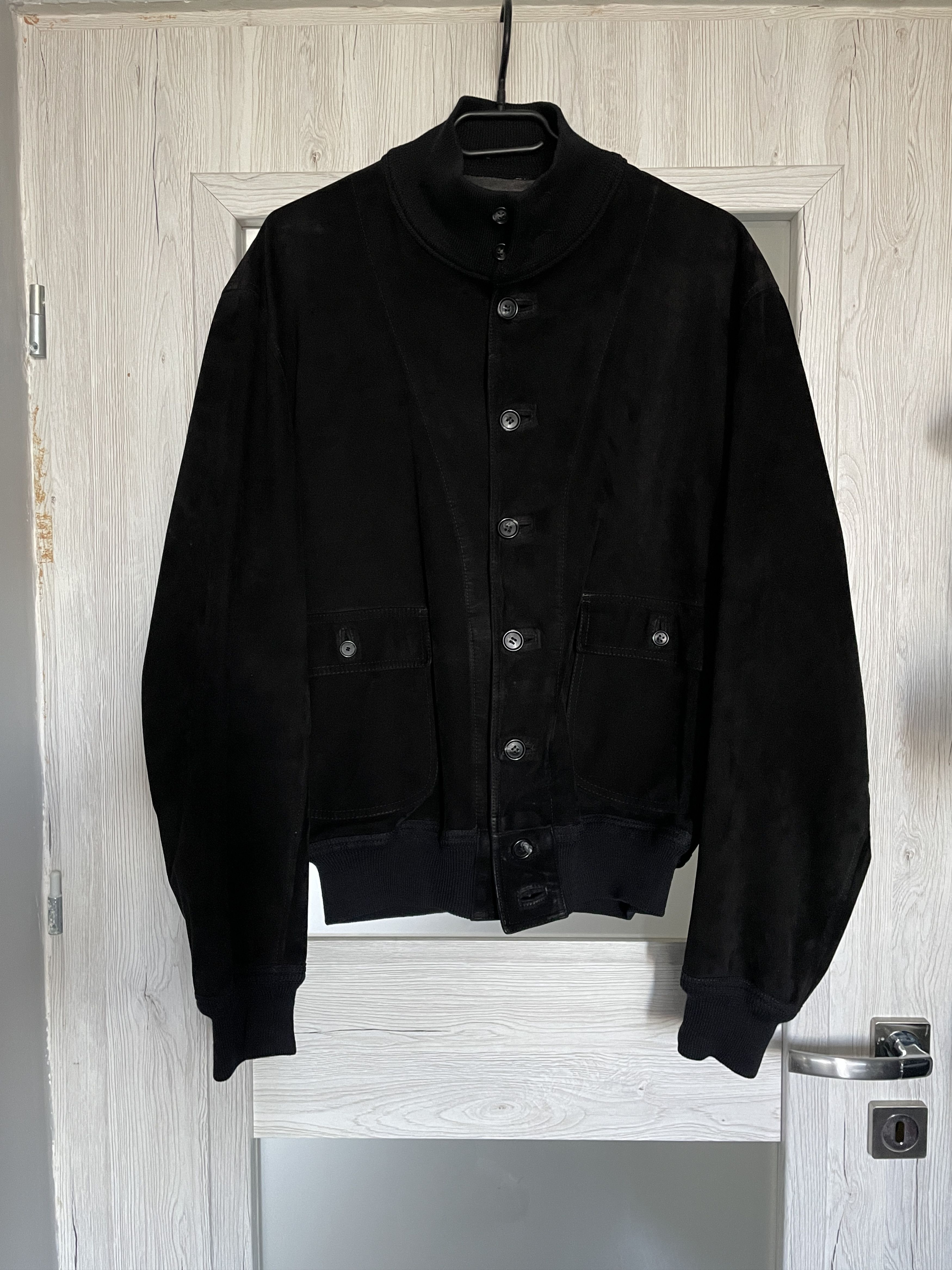 VALSTAR VALSTARINO MADE IN ITALY BLACK SUEDE BOMBER