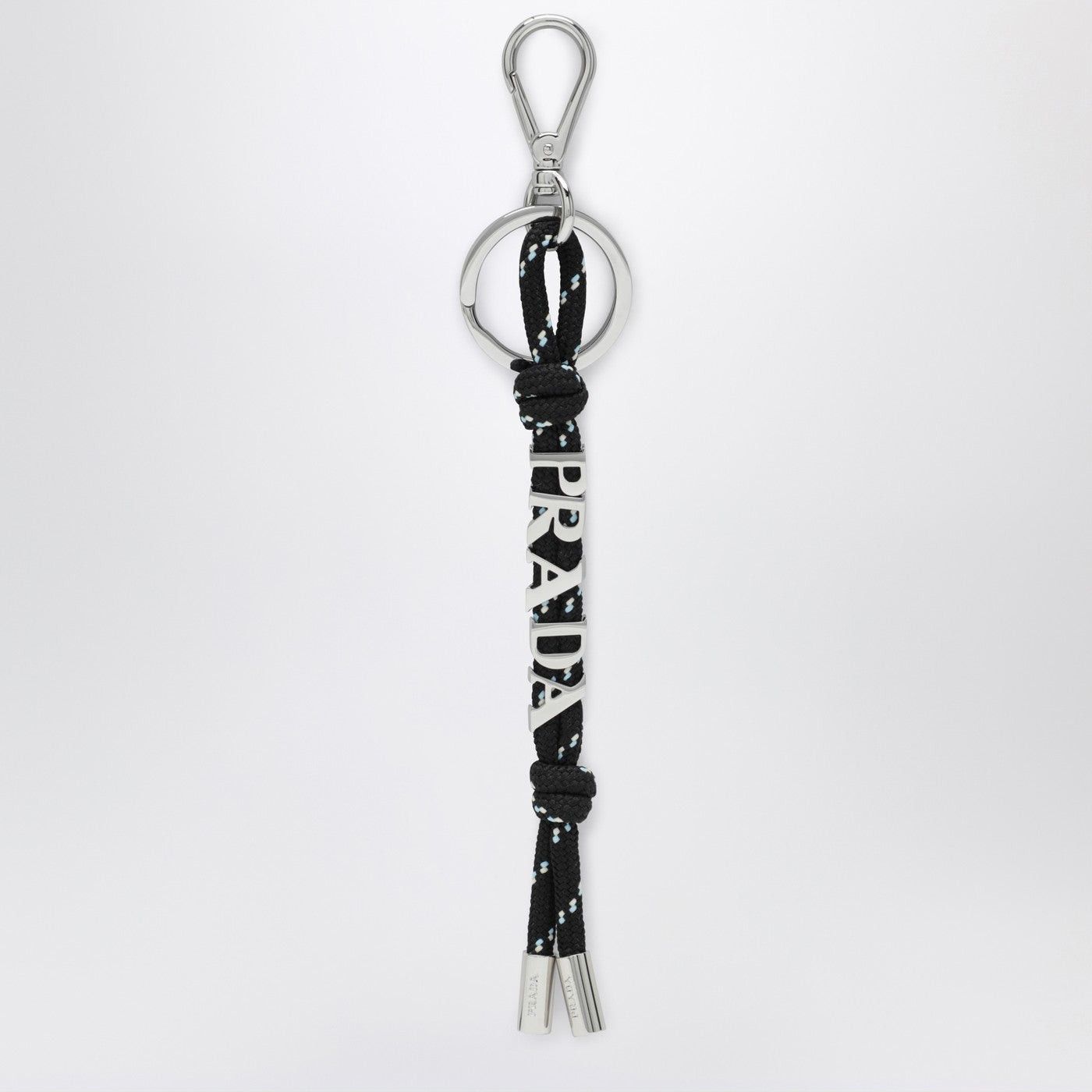 Prada Prada Prada Speedrock Key Holder In Black Ribbon Size ONE SIZE - 1 Thumbnail