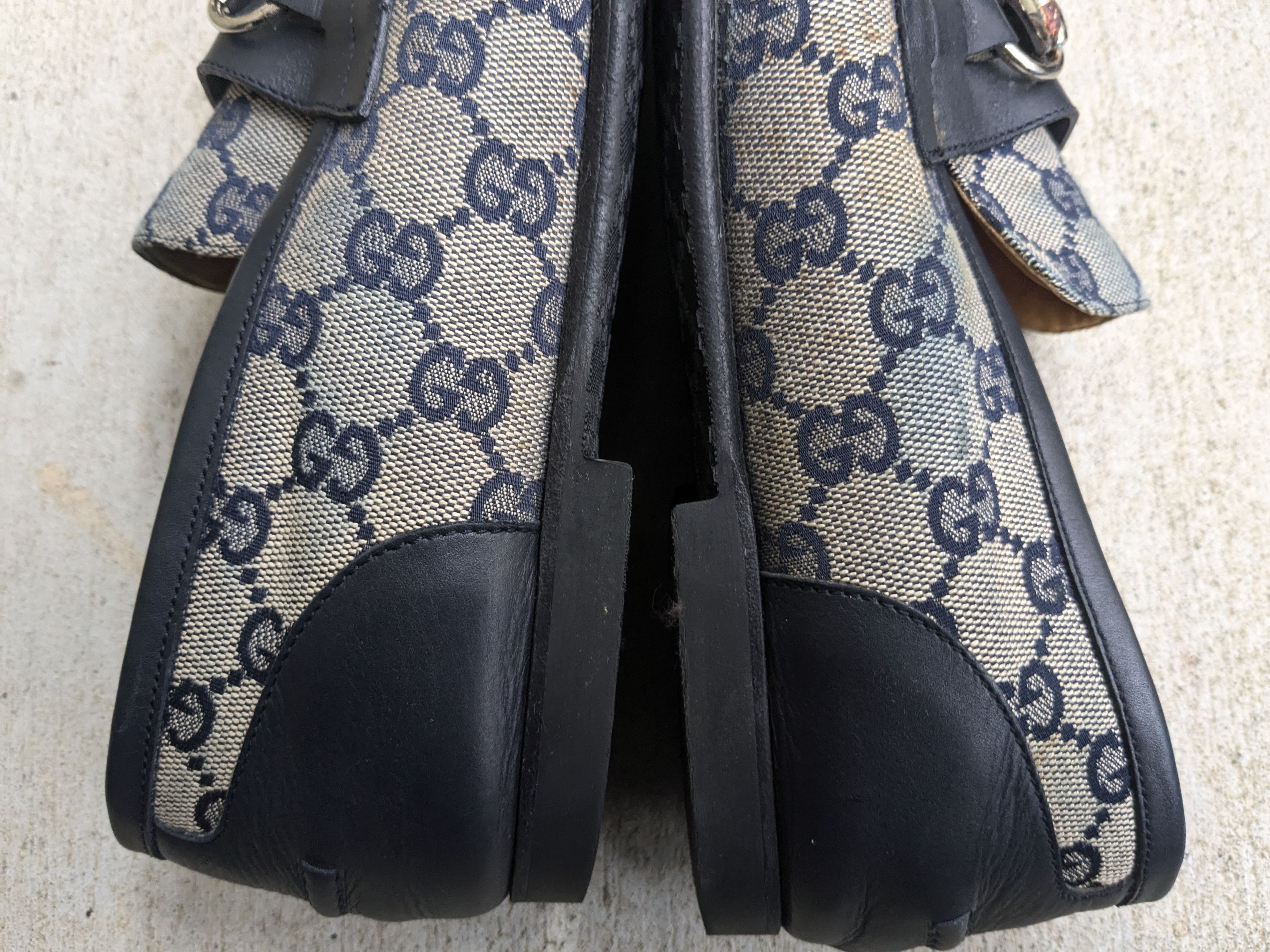Gucci Gucci Horsebit Loafers Monogram Logo Canvas 8.5 Buckle Size US 8.5 / EU 41-42 - 9 Thumbnail