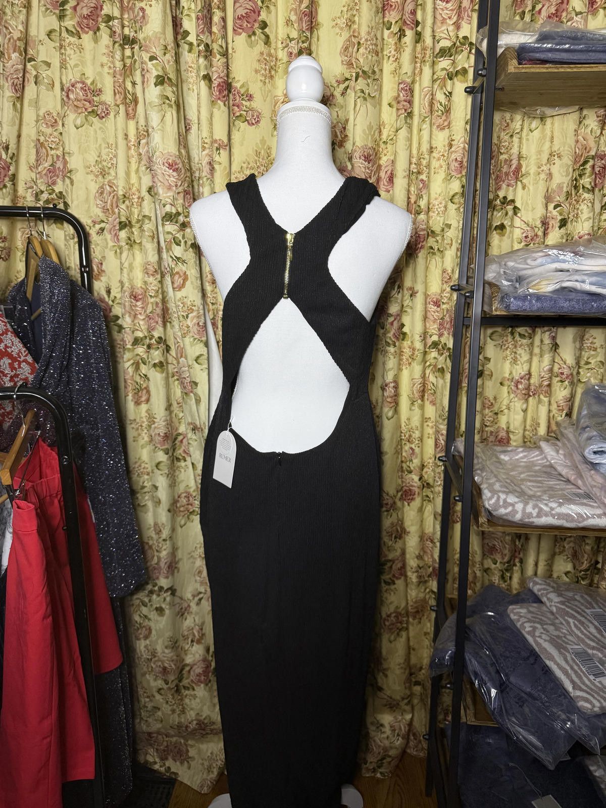 Other Rumer the Label Rosa Maxi Black Ribbed with Leg Cut Out XL Size XL / US 12-14 / IT 48-50 - 5 Thumbnail