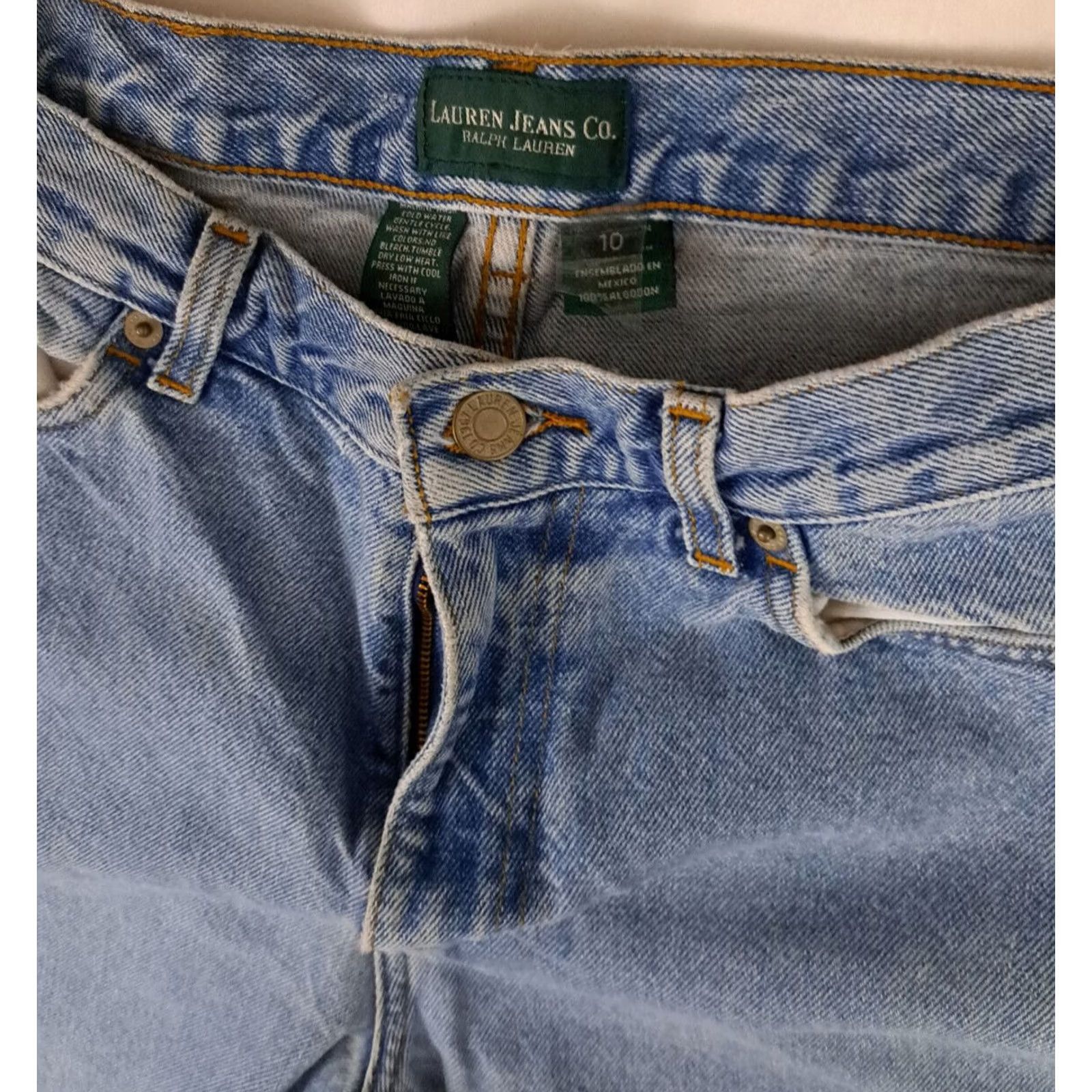 Ralph Lauren Lauren Jeans Co. Women's Blue Jeans 10 Regular Size Dark Wash Straight Jeans Size 32" / US 10 / IT 46 - 2 Thumbnail