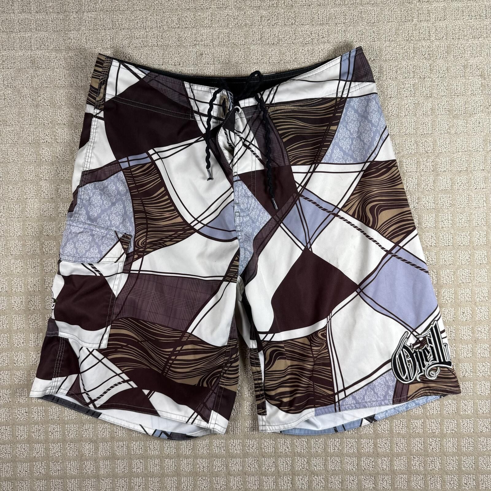O'Neill Y2K O’Neill Plaid Graphic Board Shorts Size US 34 / EU 50 - 1 Thumbnail
