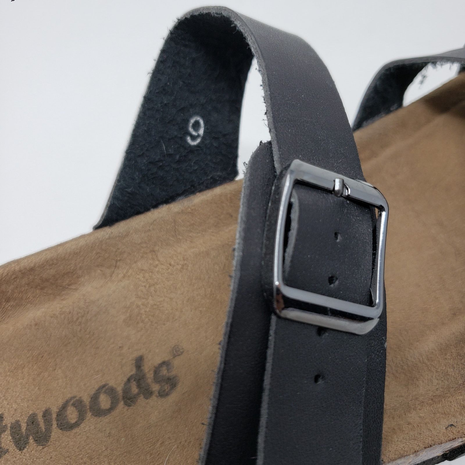 Other Outwoods 2-Strap Black Strappy Buckle Flat Slip-On Sandals 9 Size US 9 / IT 39 - 8 Thumbnail