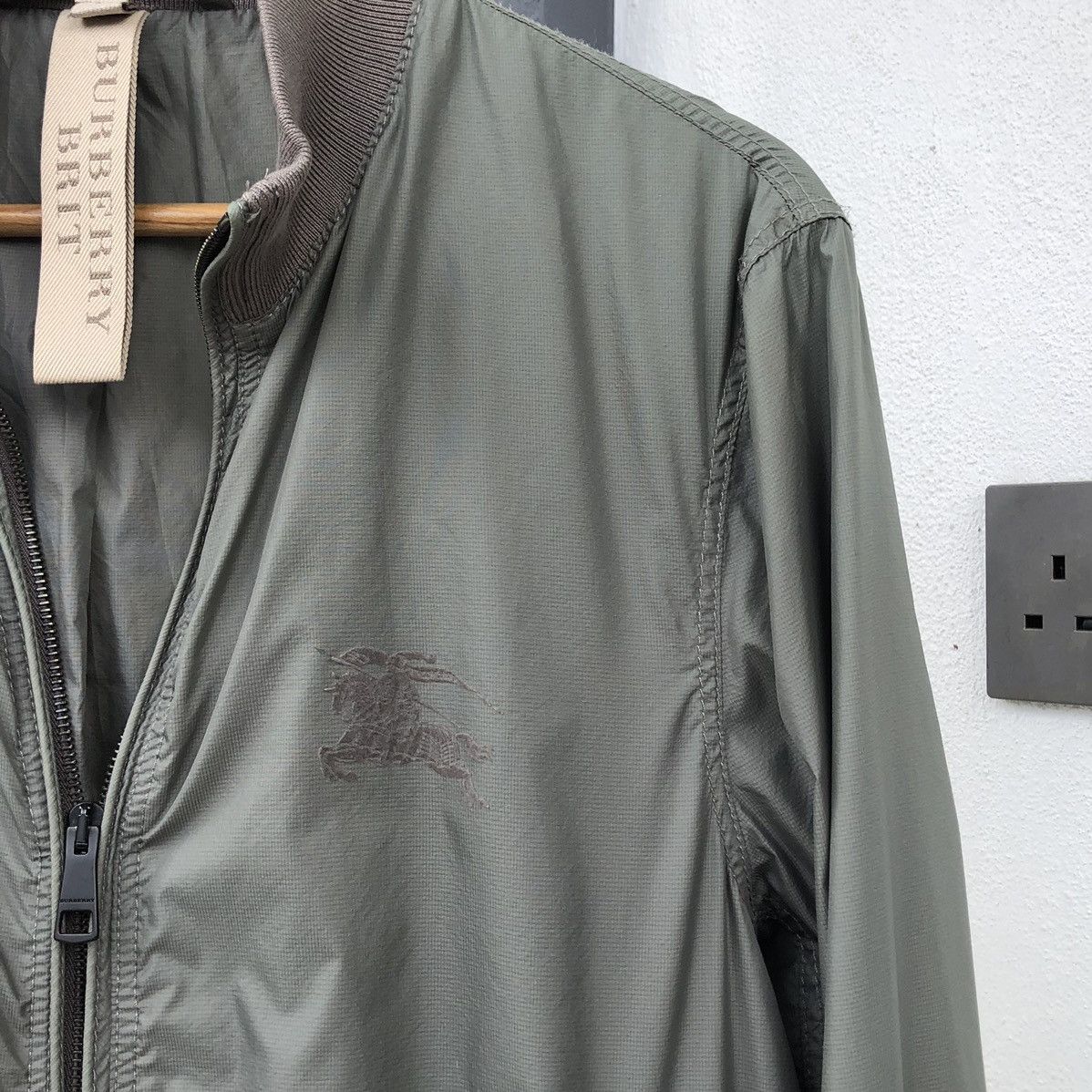 Burberry Burberry Brit Stonewashed Grey Zip Front Bomber Jacket Size US S / EU 44-46 / 1 - 5 Thumbnail