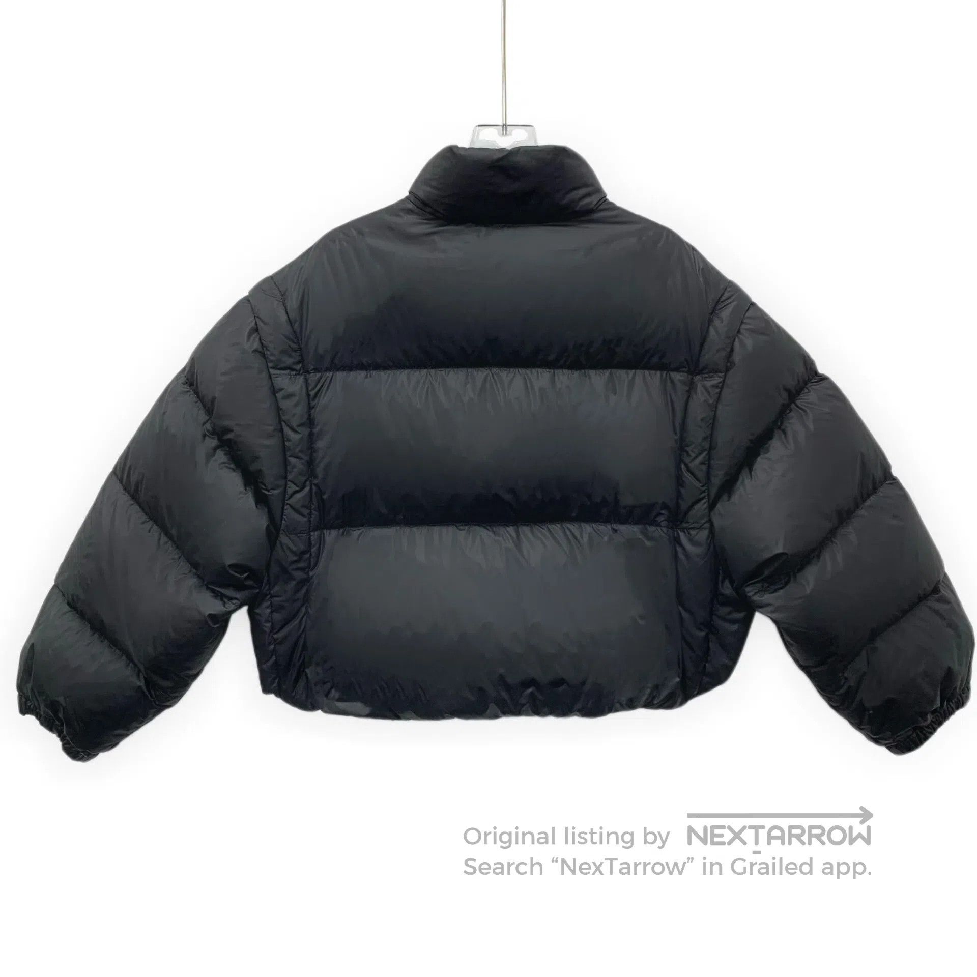 Prada Prada Black triangle label stand collar single-breasted lo Size XS / US 0-2 / IT 36-38 - 2 Thumbnail