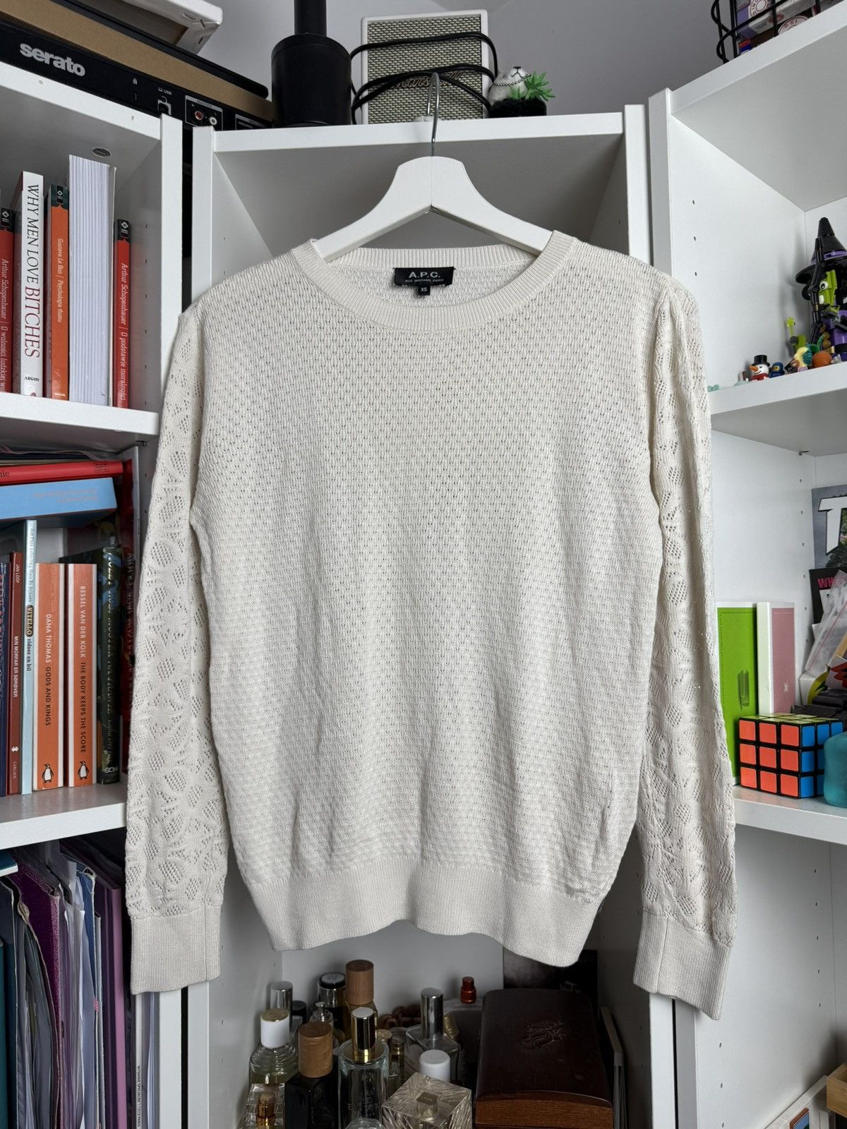 A.P.C. × Designer A.P.C Paris crochet knitted sweater XS designer luxury rare Size XS / US 0-2 / IT 36-38 - 1 Thumbnail