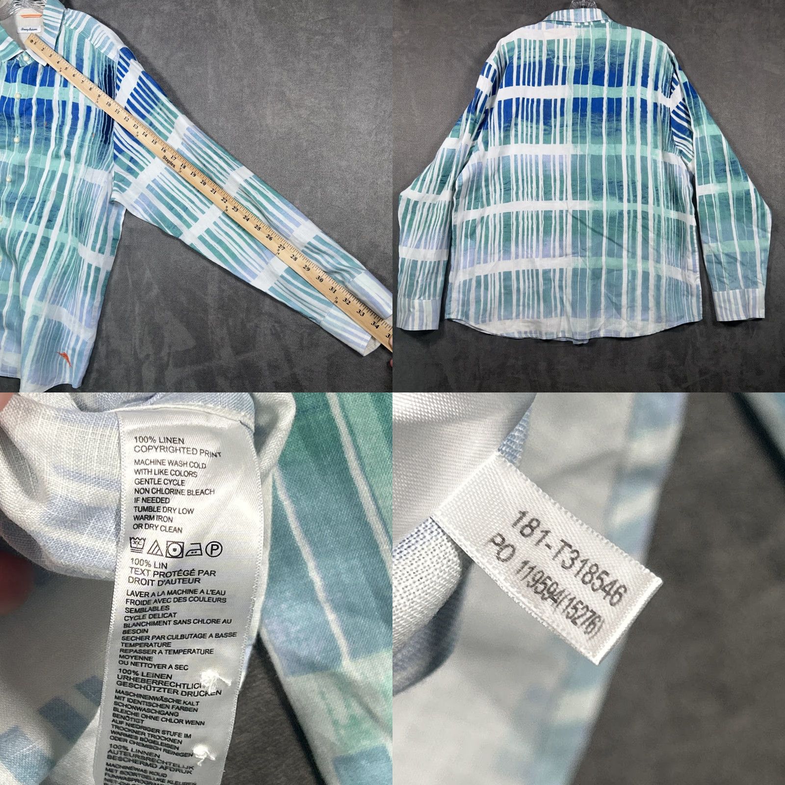 Tommy Bahama Tommy Bahama Mens Button-Up Linen Shirt L Long Sleeve Collared Beach Hawaii Multicolor Casual Size US L / EU 52-54 / 3 - 8 Thumbnail