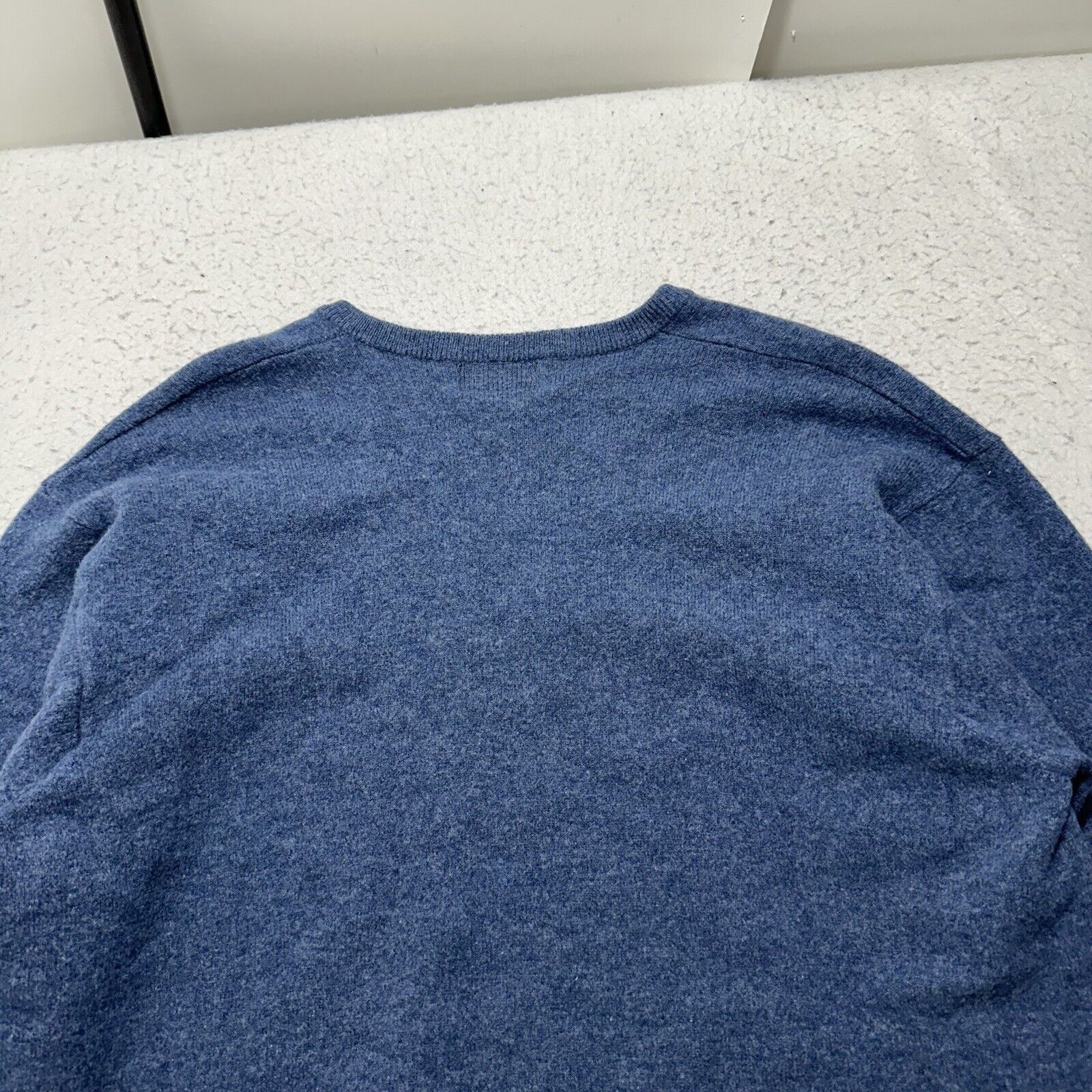 Lands' End Vintage Lands' End XL Lambwool V Neck Navy Blue Knit Sweater Size US XL / EU 56 / 4 - 11 Thumbnail