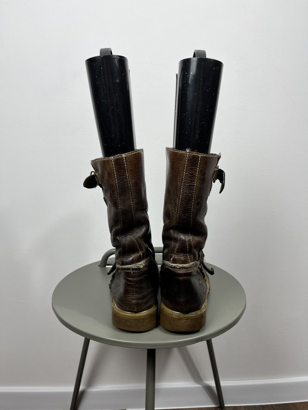 Other Avant Garde Distressed Leather Biker Boots EU 41 Brown Size US 8 / EU 41 - 7 Thumbnail