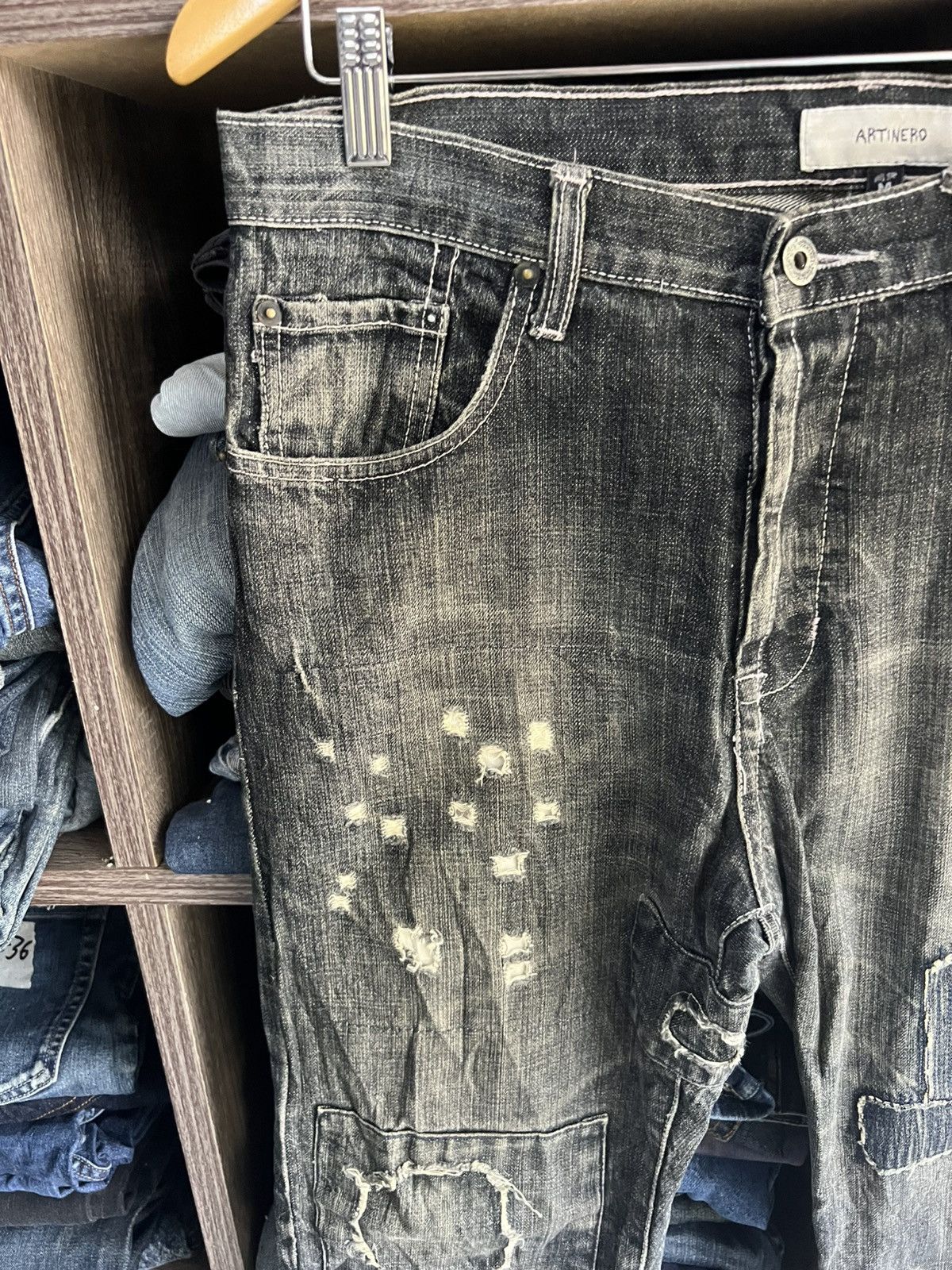 Other 🔥Rare Artinero Patchwork Kapital Inspired Distressed Denim Size US 34 / EU 50 - 7 Thumbnail