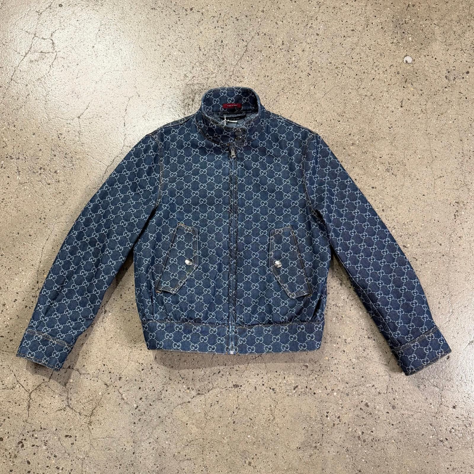 Gucci Gucci Denim Monogram Jacket Size US S / EU 44-46 / 1 - 1 Thumbnail