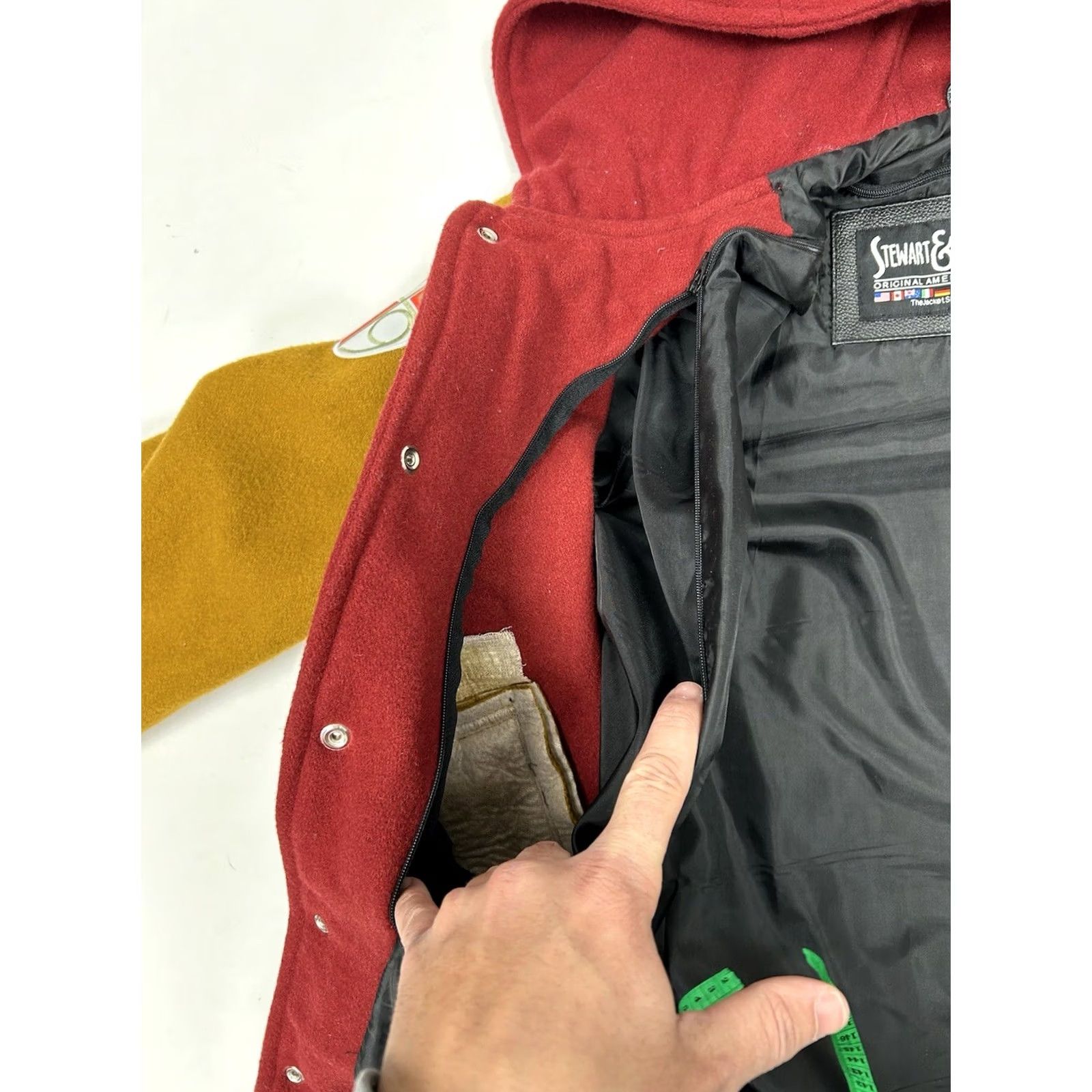Vintage VINTAGE Stewart & Strauss Varsity Jacket San Francisco 49ers NFL Coat With Hood Adult Medium Black Size US M / EU 48-50 / 2 - 7 Thumbnail