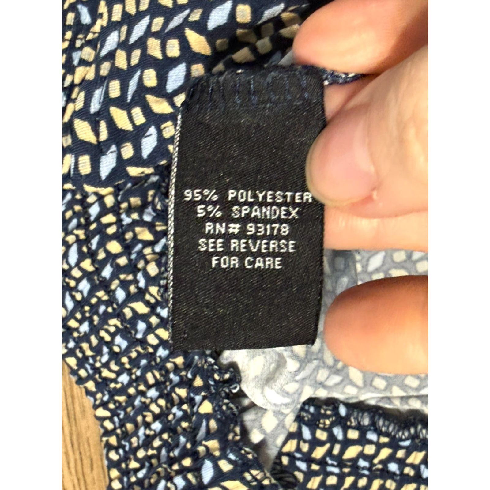 Vintage Premise Studio Pants Womens 0X Blue Pull On Wide Leg All Over Print Stretch Pants Womens Flats Front Ankle Casual Size 40" / US 18 - 7 Thumbnail