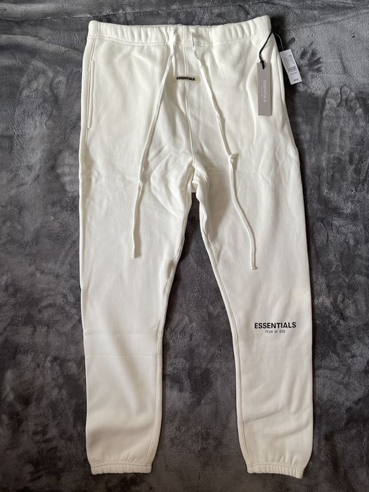 Pacsun Fear of God Essential Sweatpants White (L) | Grailed